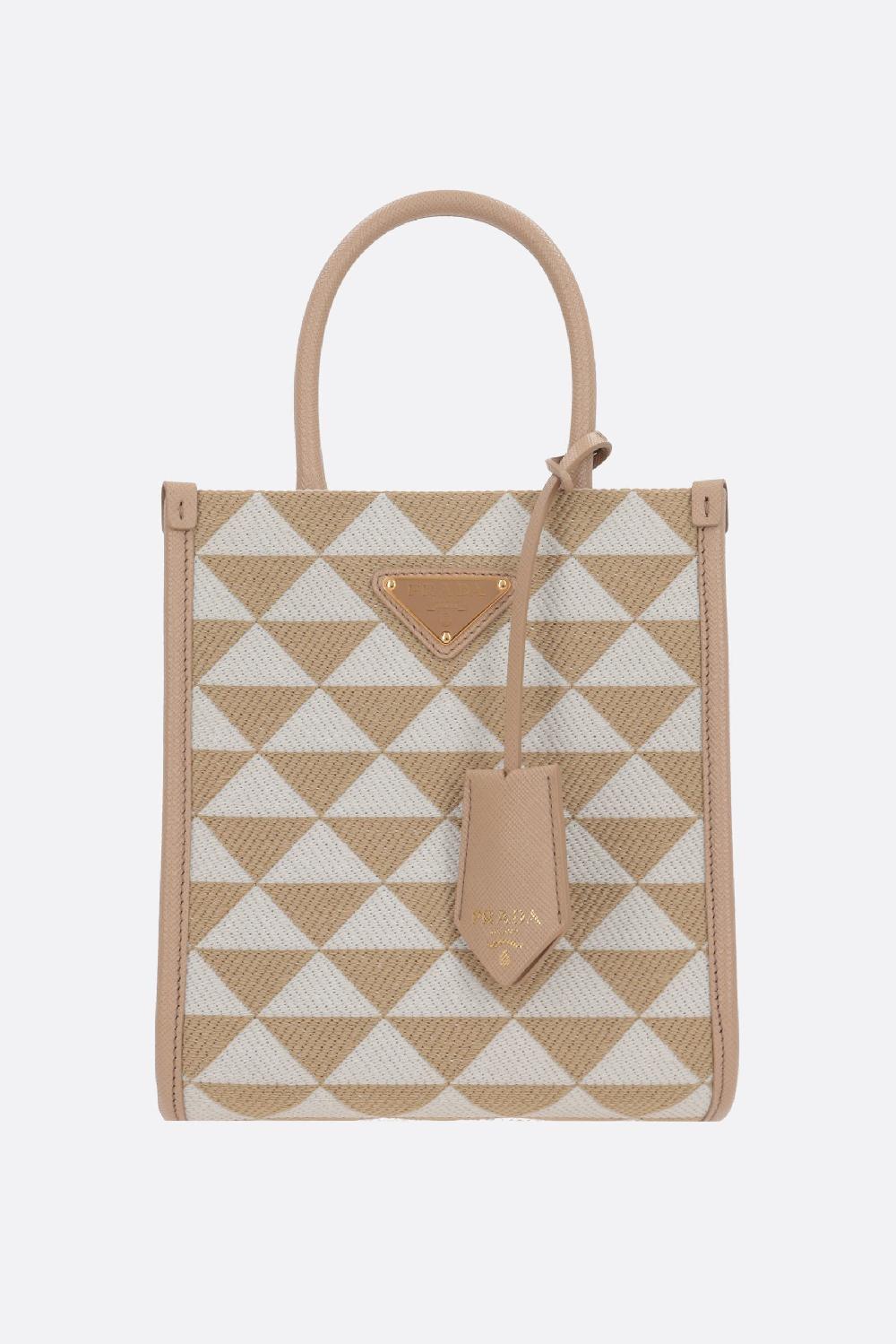 PRADA borsa tote Prada Symbole mini in jacquard