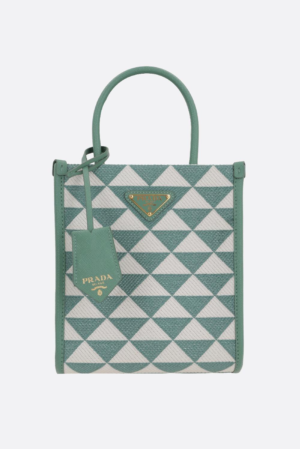 PRADA borsa tote Prada Symbole mini in jacquard