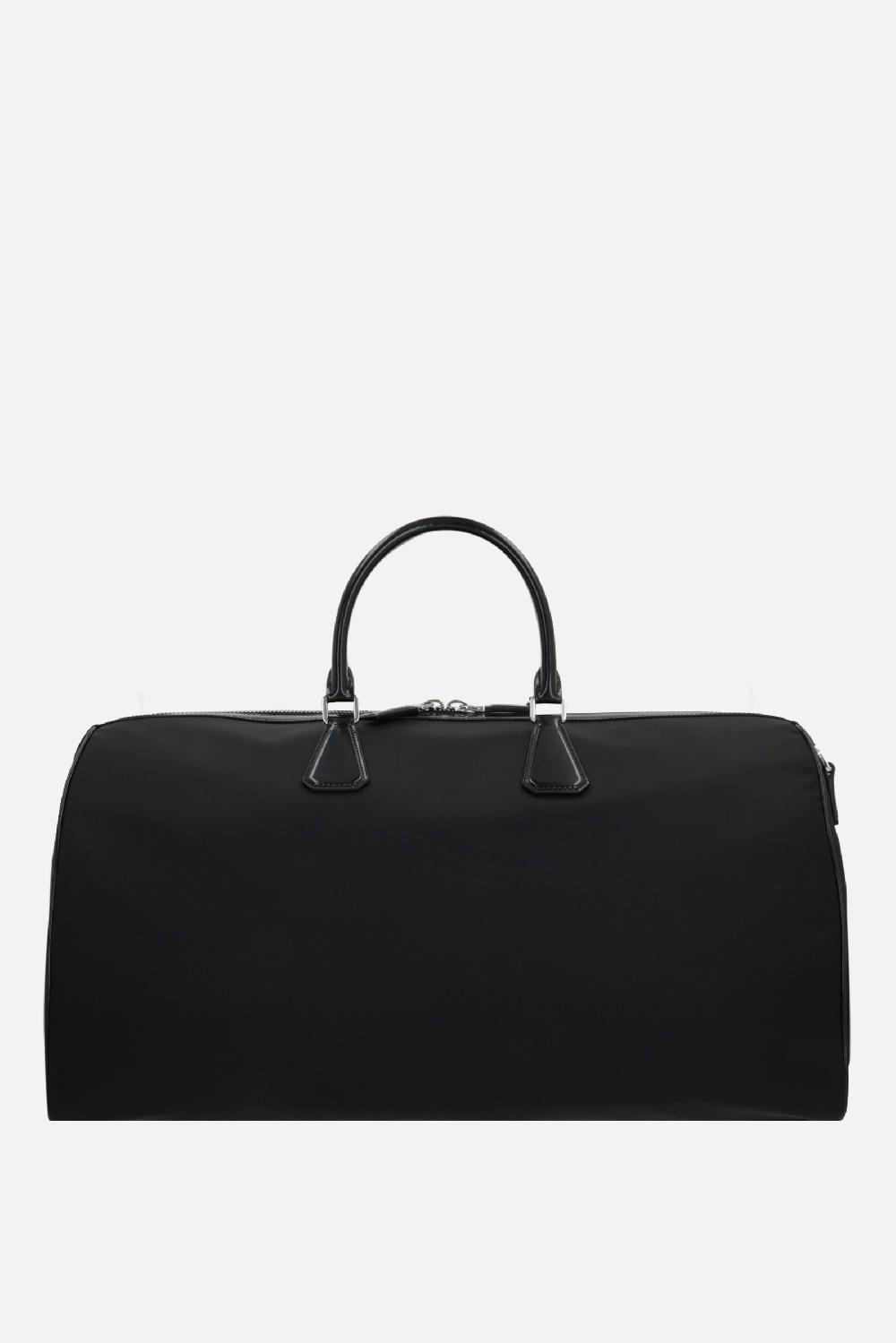 PRADA Borsa Weekend In Re-Nylon E Pelle Spazzolata