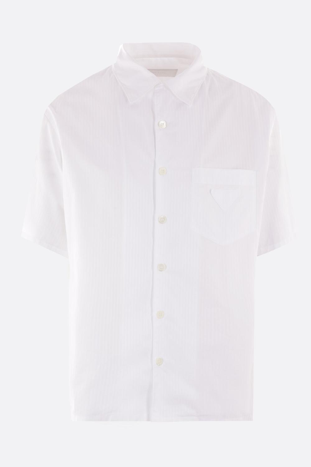 PRADA camicia bowling in cotone a righe