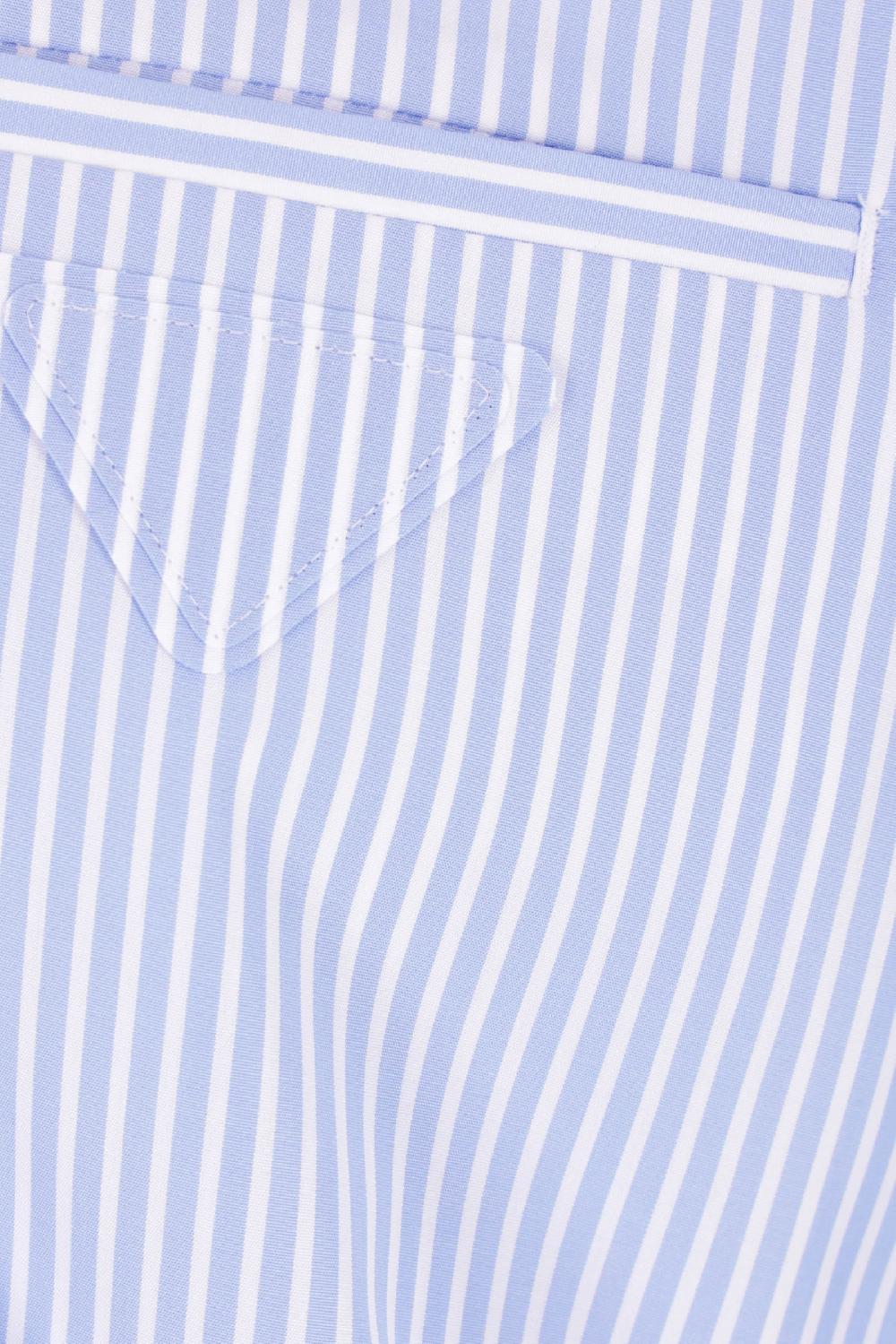 PRADA Camicia Full-zip In Popeline A Righe