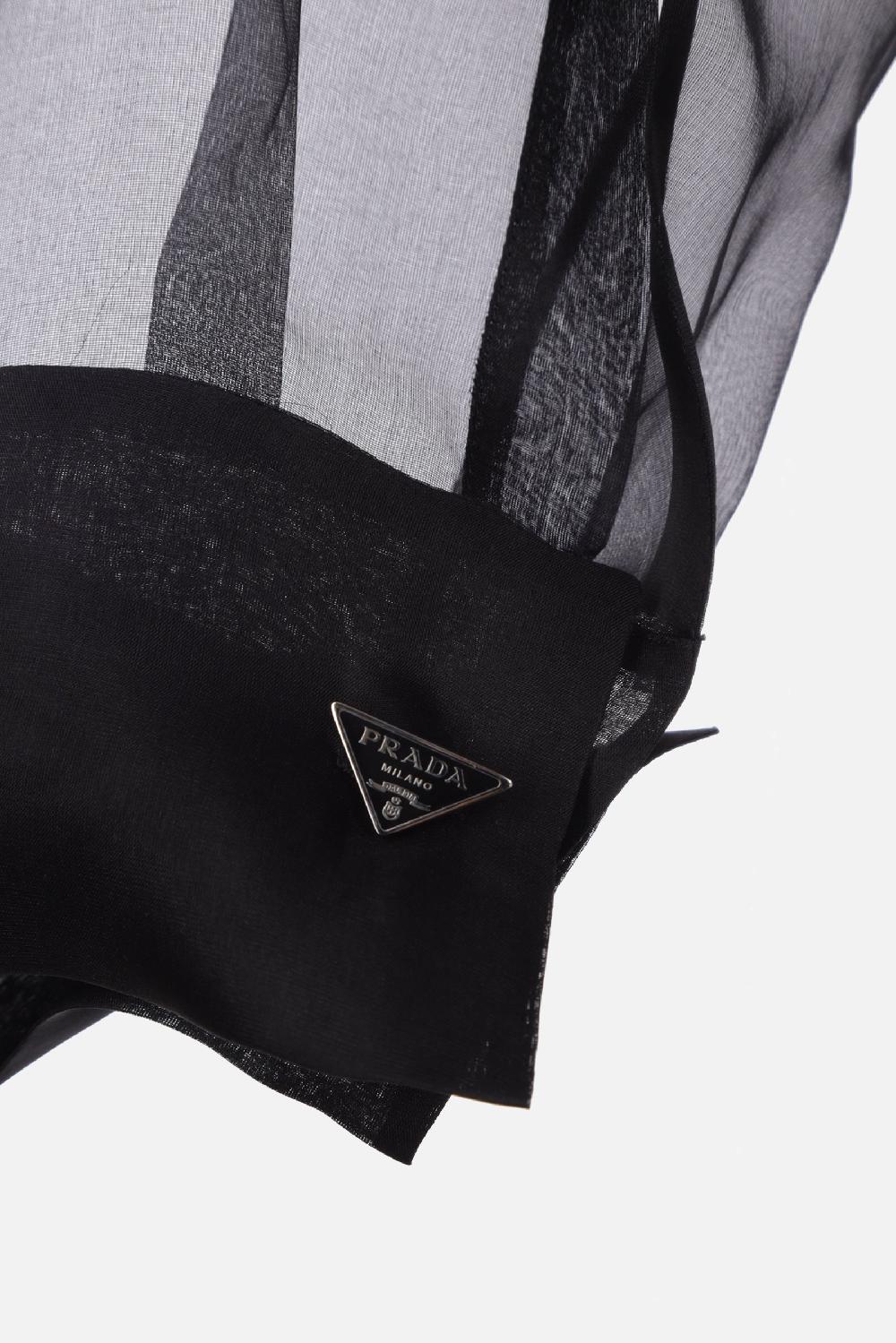 PRADA Camicia In Organza Con Plastron
