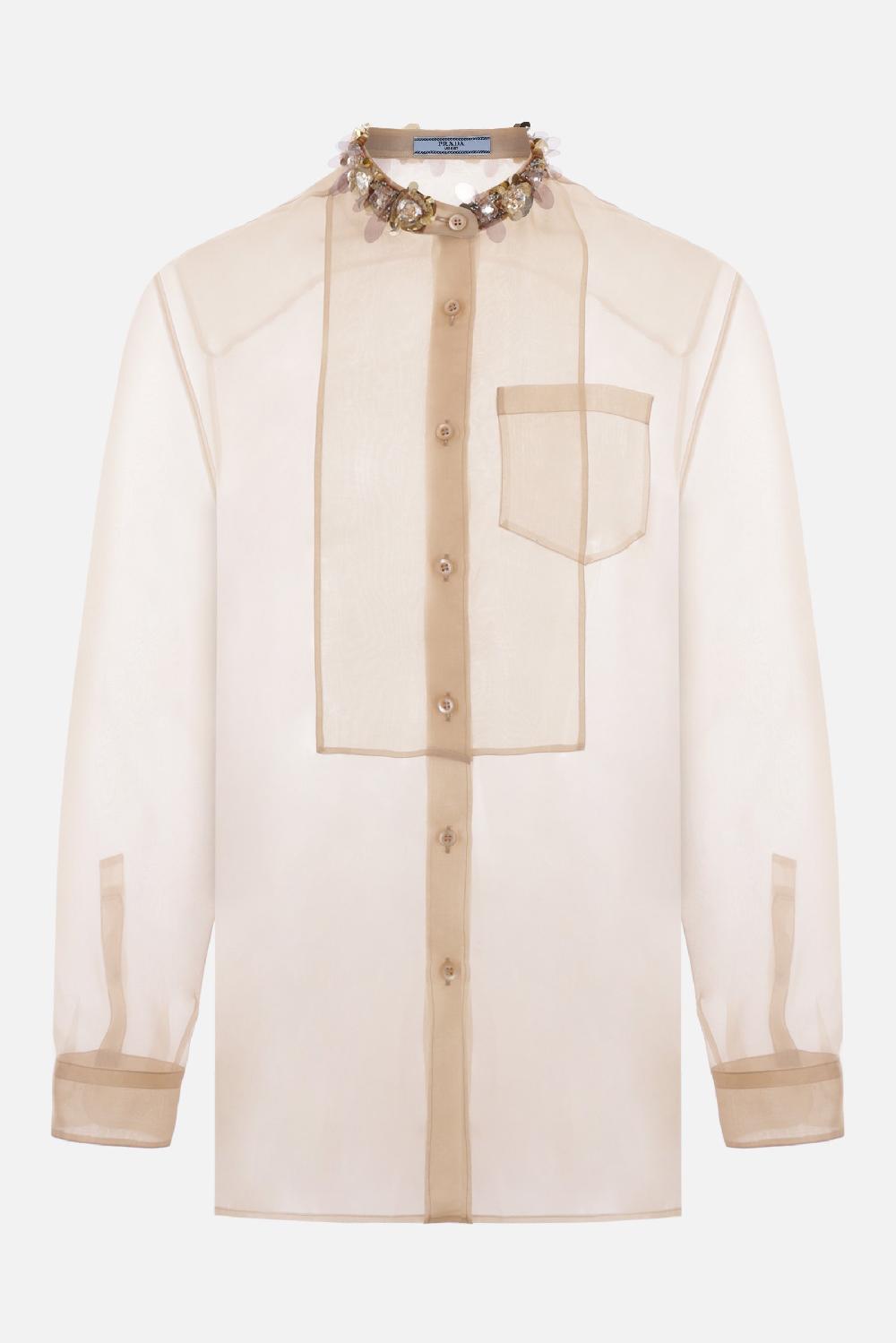 PRADA camicia in organza