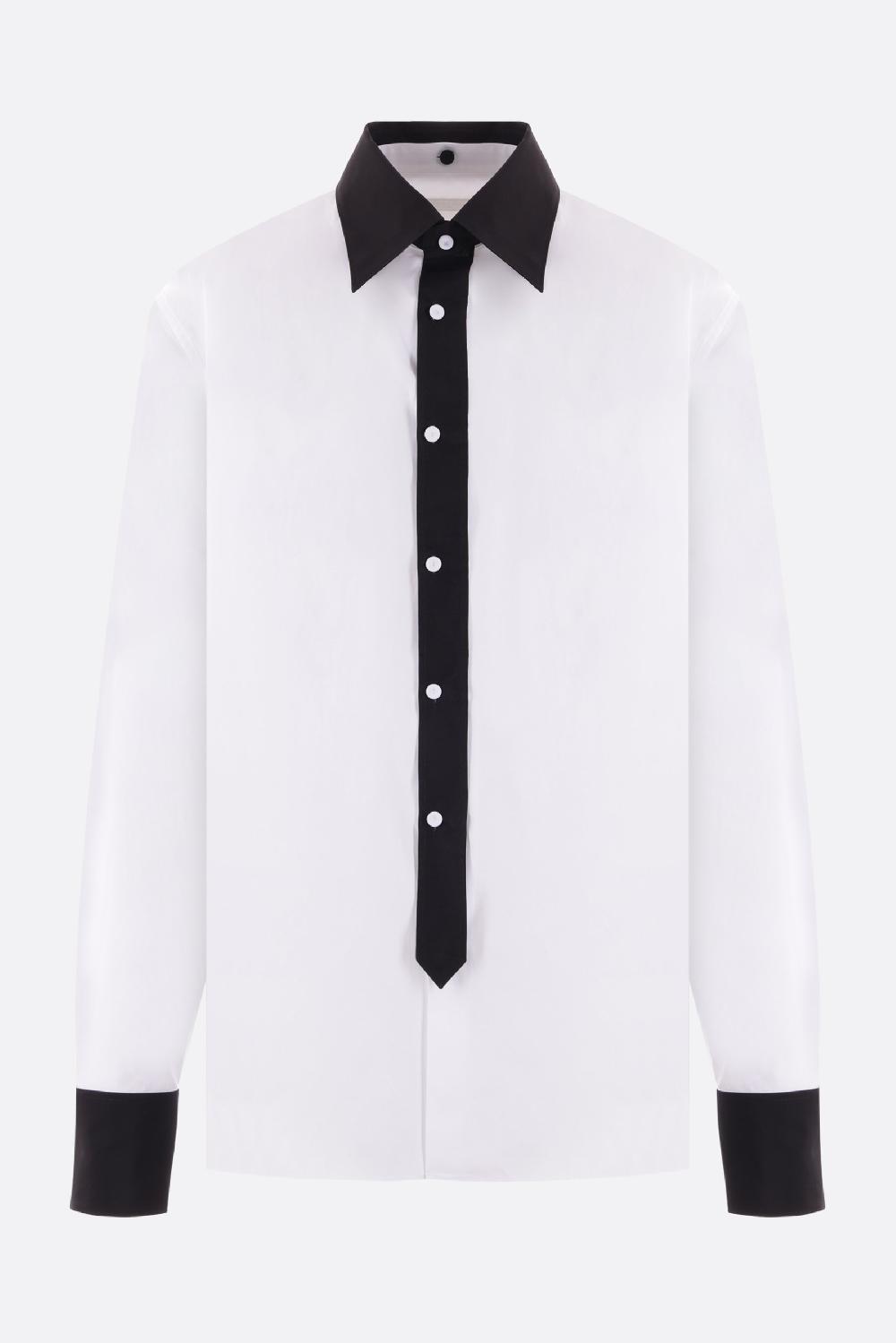 PRADA camicia in popeline con colletto removibile