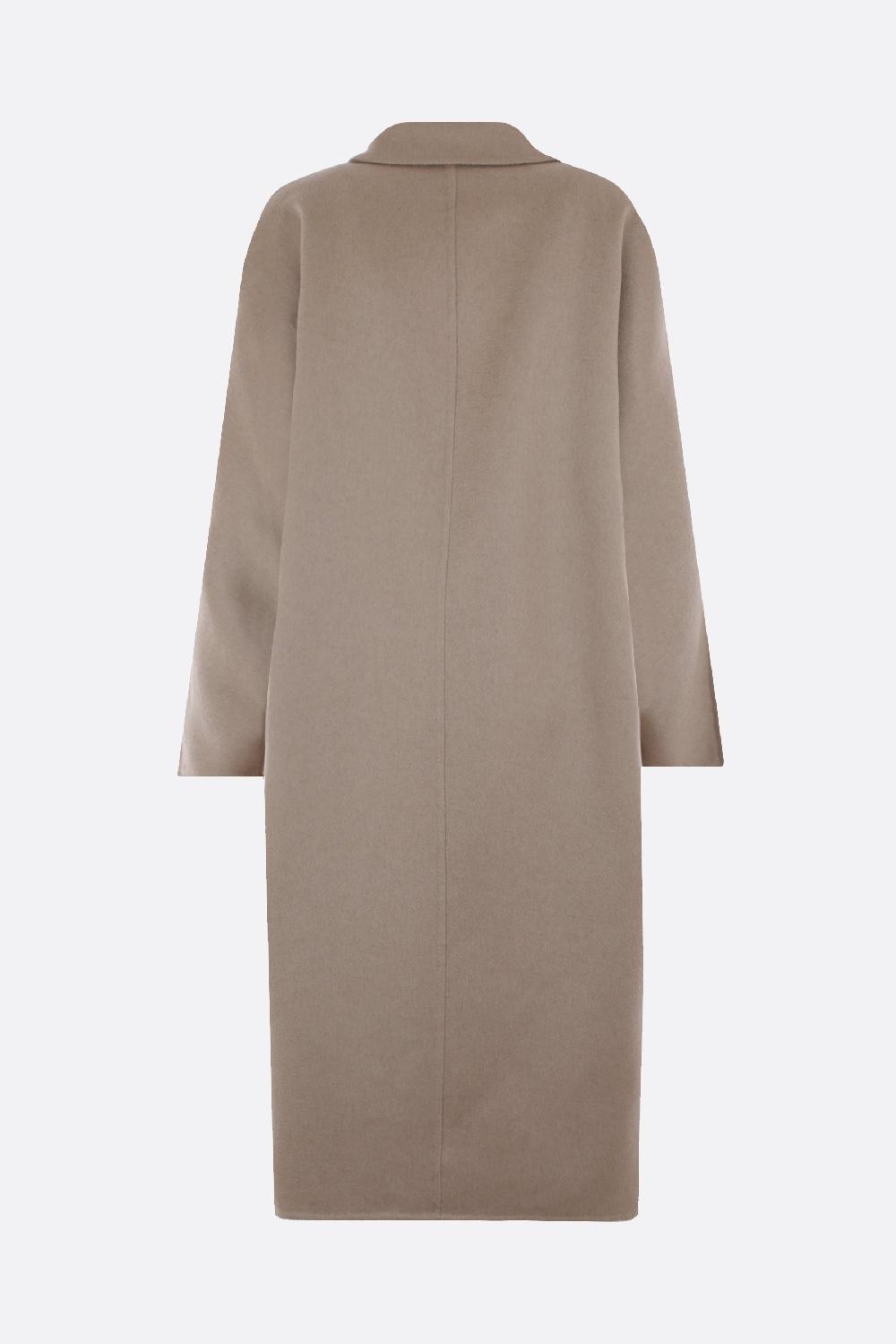 PRADA Cappotto Monopetto In Cashmere Ricamo Logo