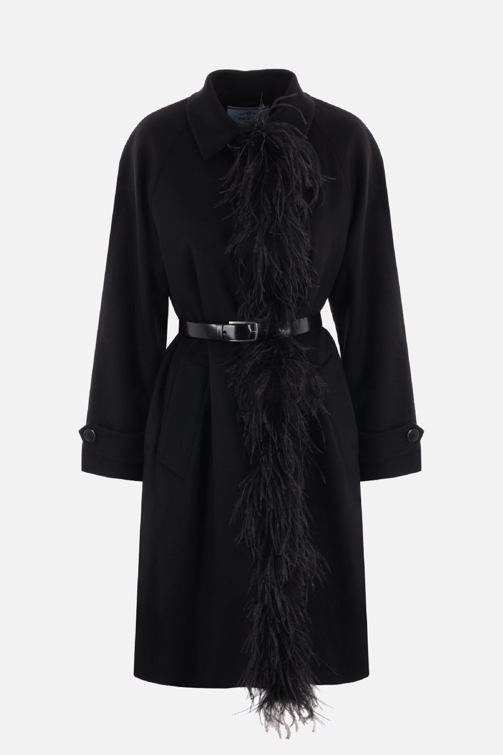 PRADA cappotto monopetto in cashmere