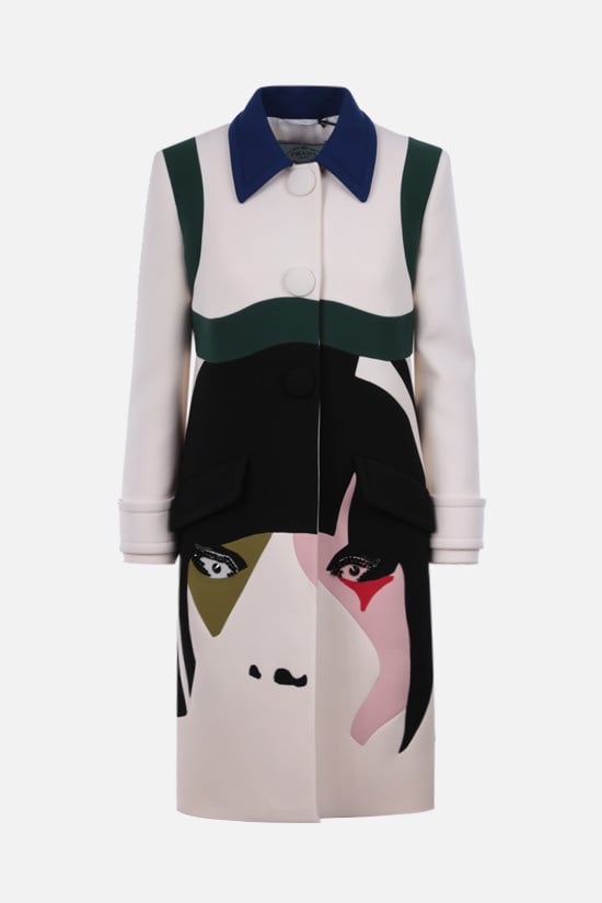 PRADA cappotto monopetto in natté