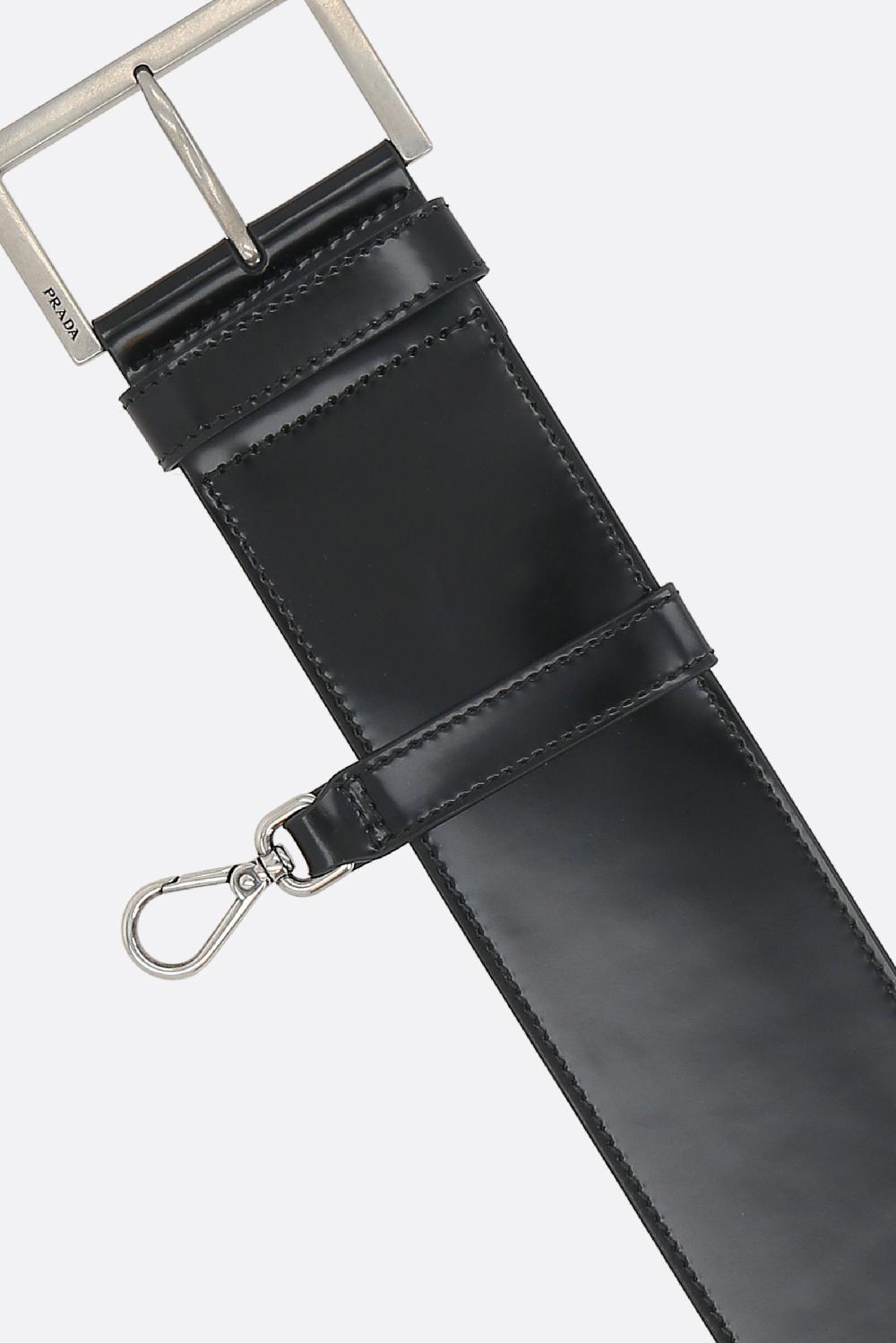 PRADA Cinturino Per Borsa In Pelle Spazzolata