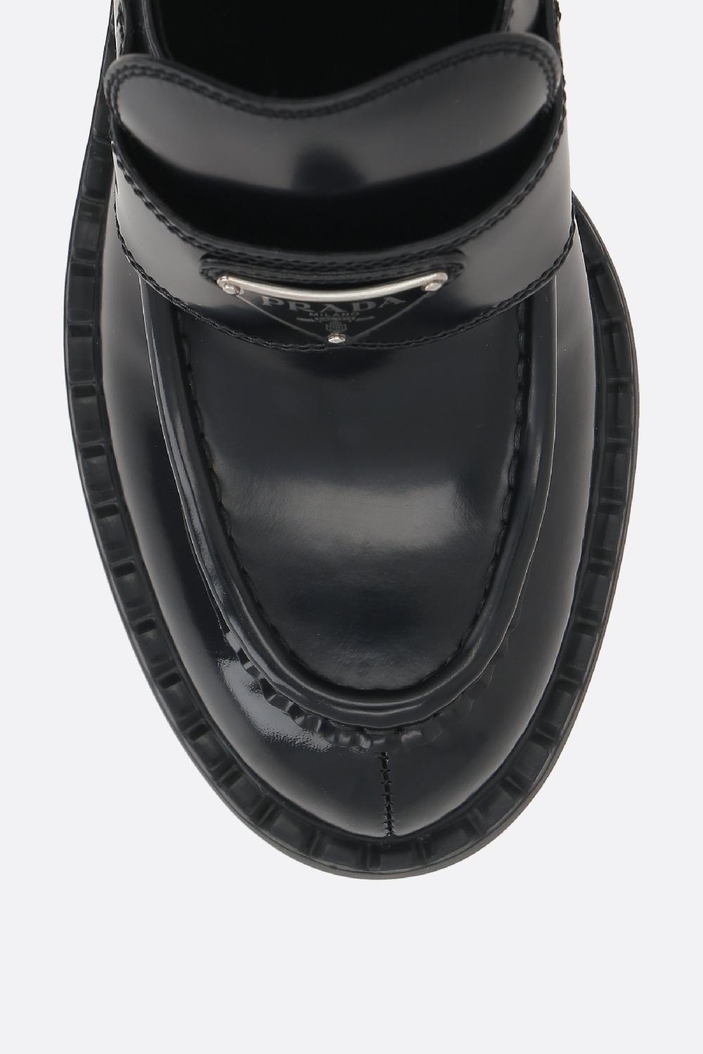 PRADA Décolleté Chocolate In Pelle Spazzolata