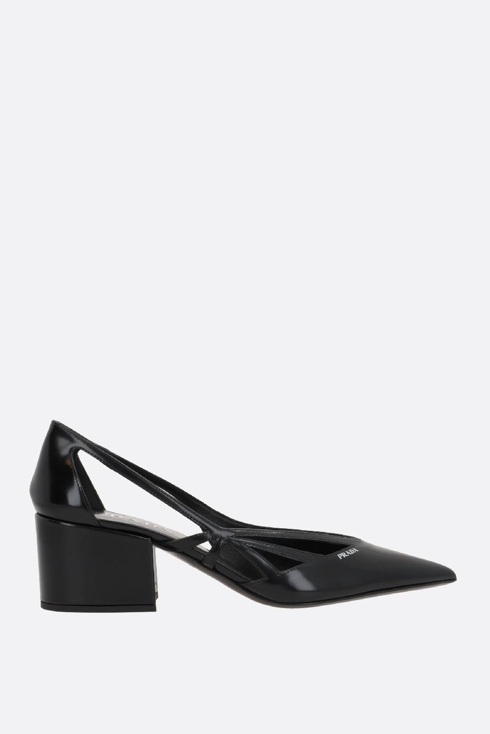 PRADA décolleté in pelle spazzolata