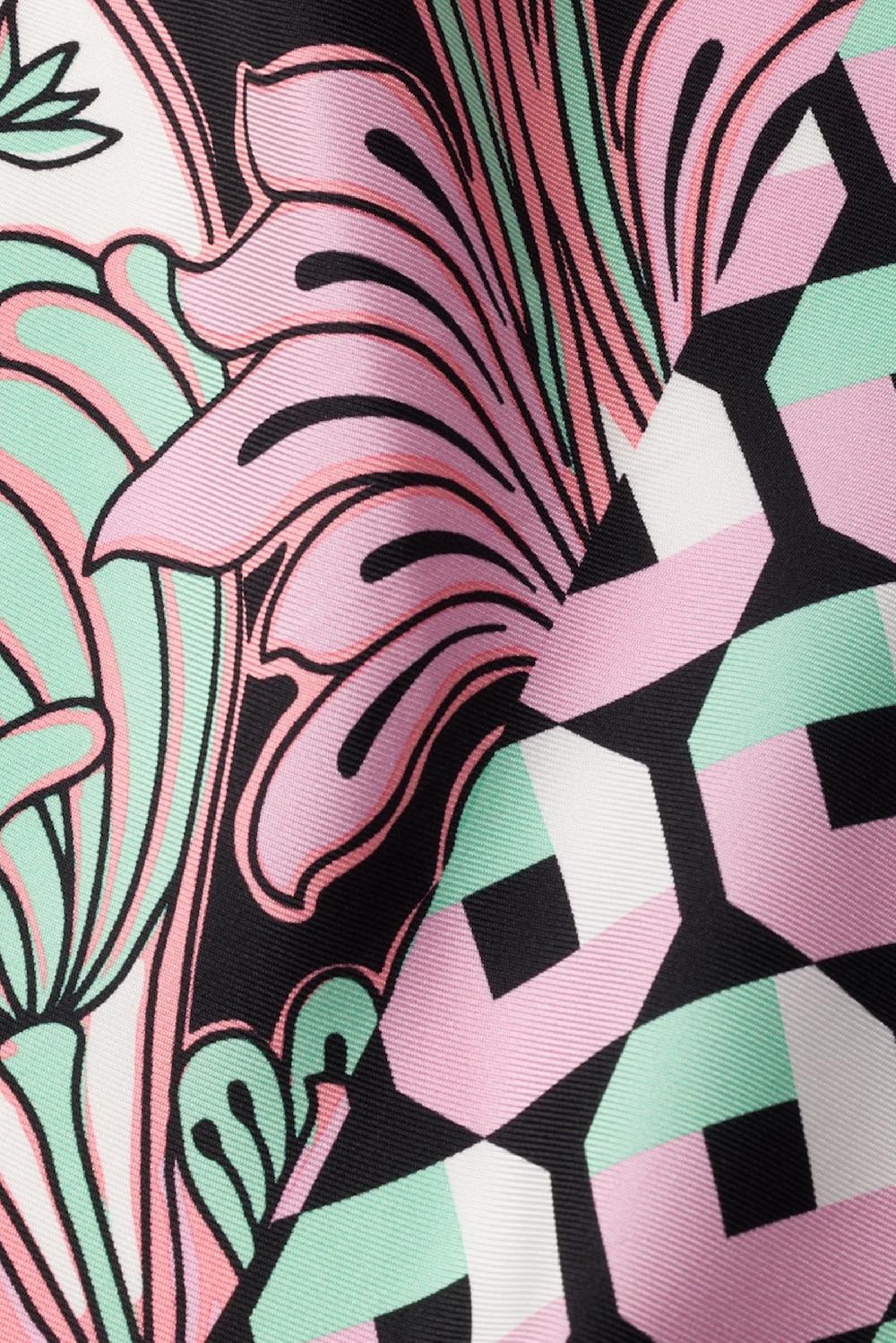 PRADA Foulard Stampato In Twill Di Seta