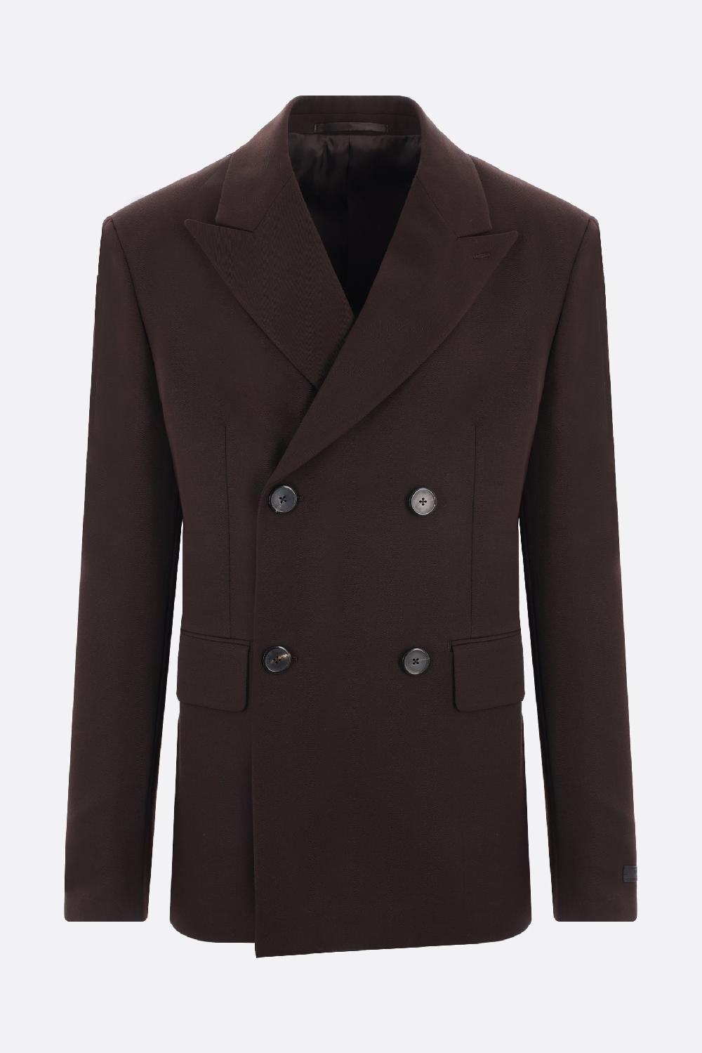 PRADA giacca doppiopetto in gabardine