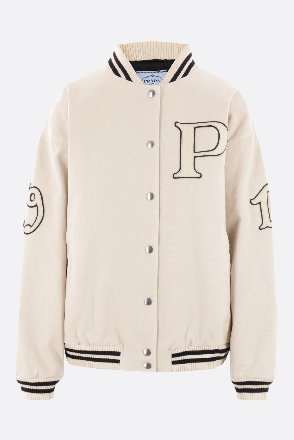 PRADA Giubbotto Bomber Oversize In Canvas