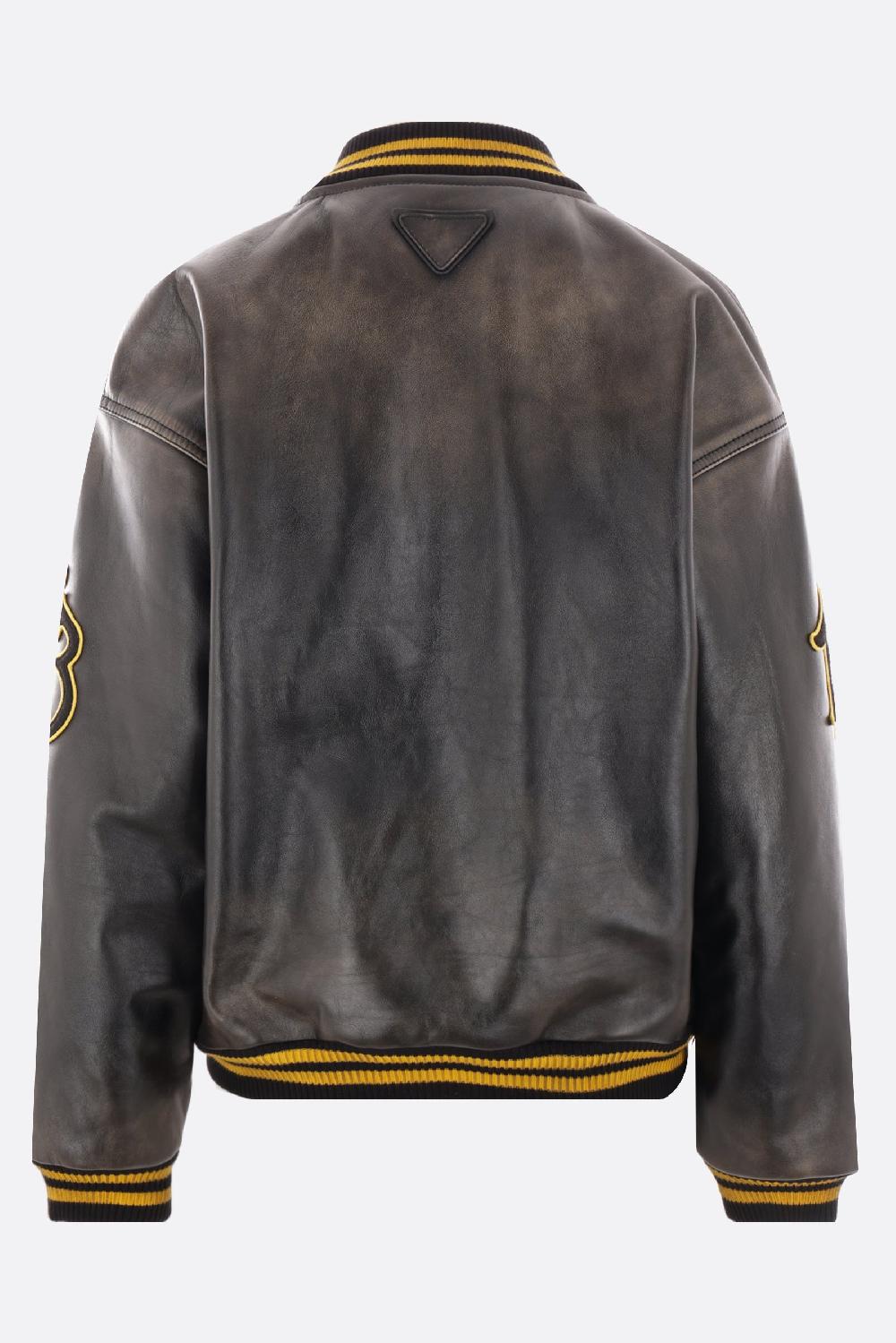 PRADA Giubbotto Bomber Oversize In Pelle