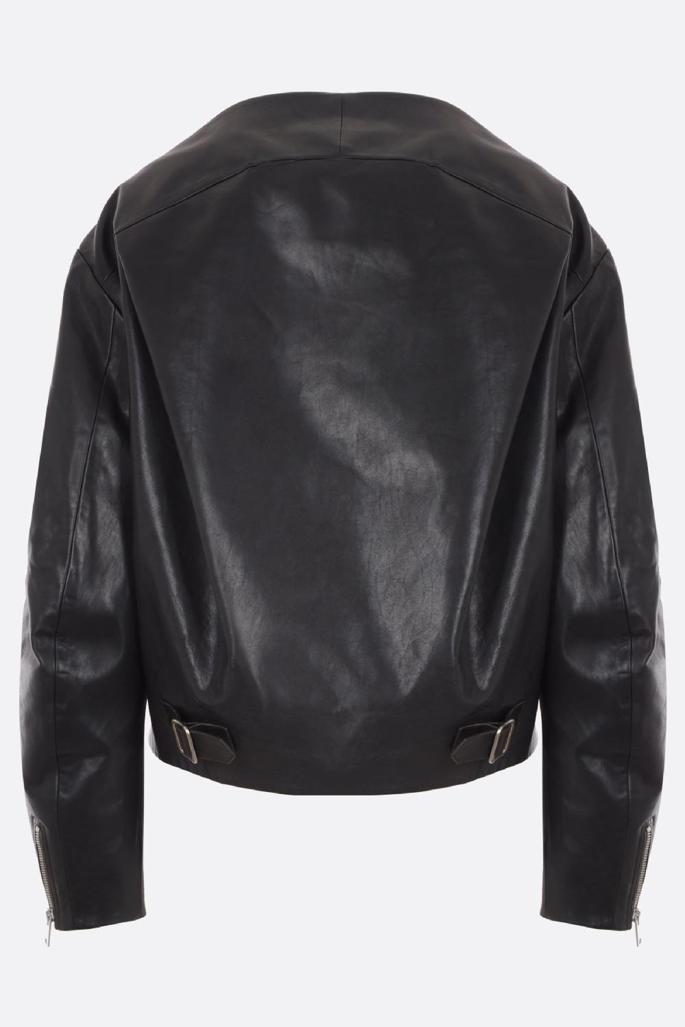 PRADA Giubbotto Cropped In Pelle