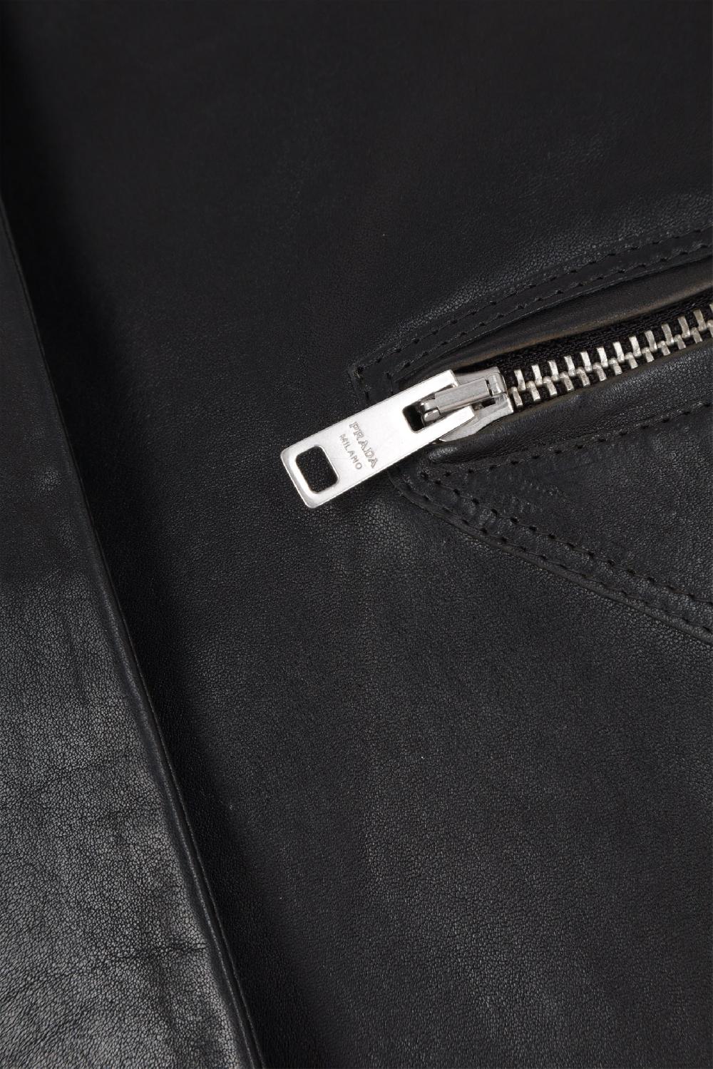 PRADA Giubbotto Cropped In Pelle