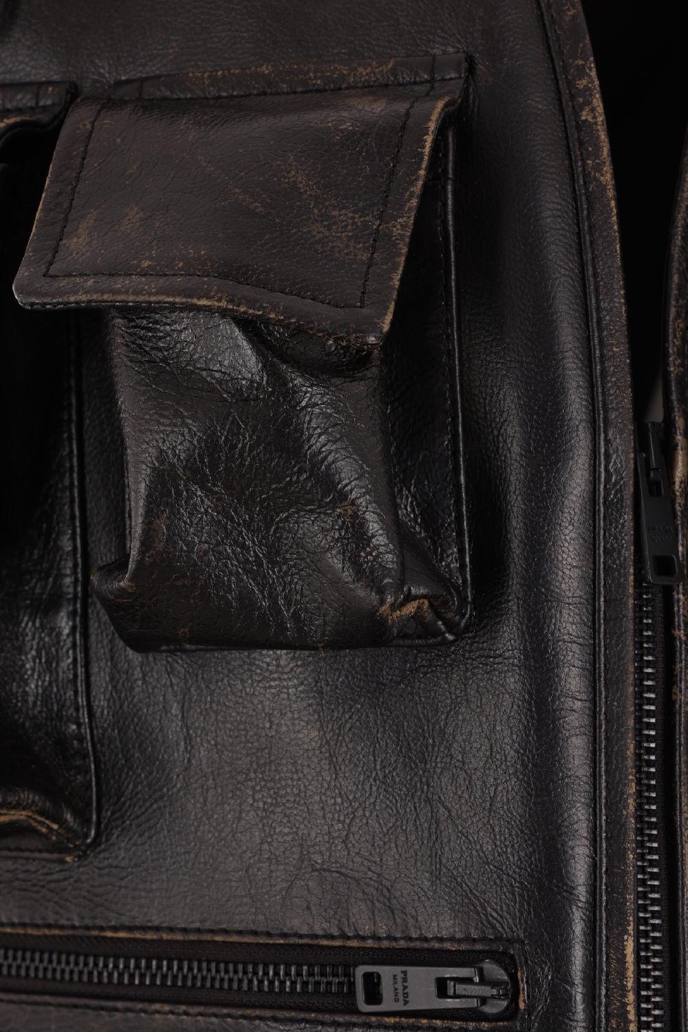 PRADA Giubbotto Smanicato In Pelle