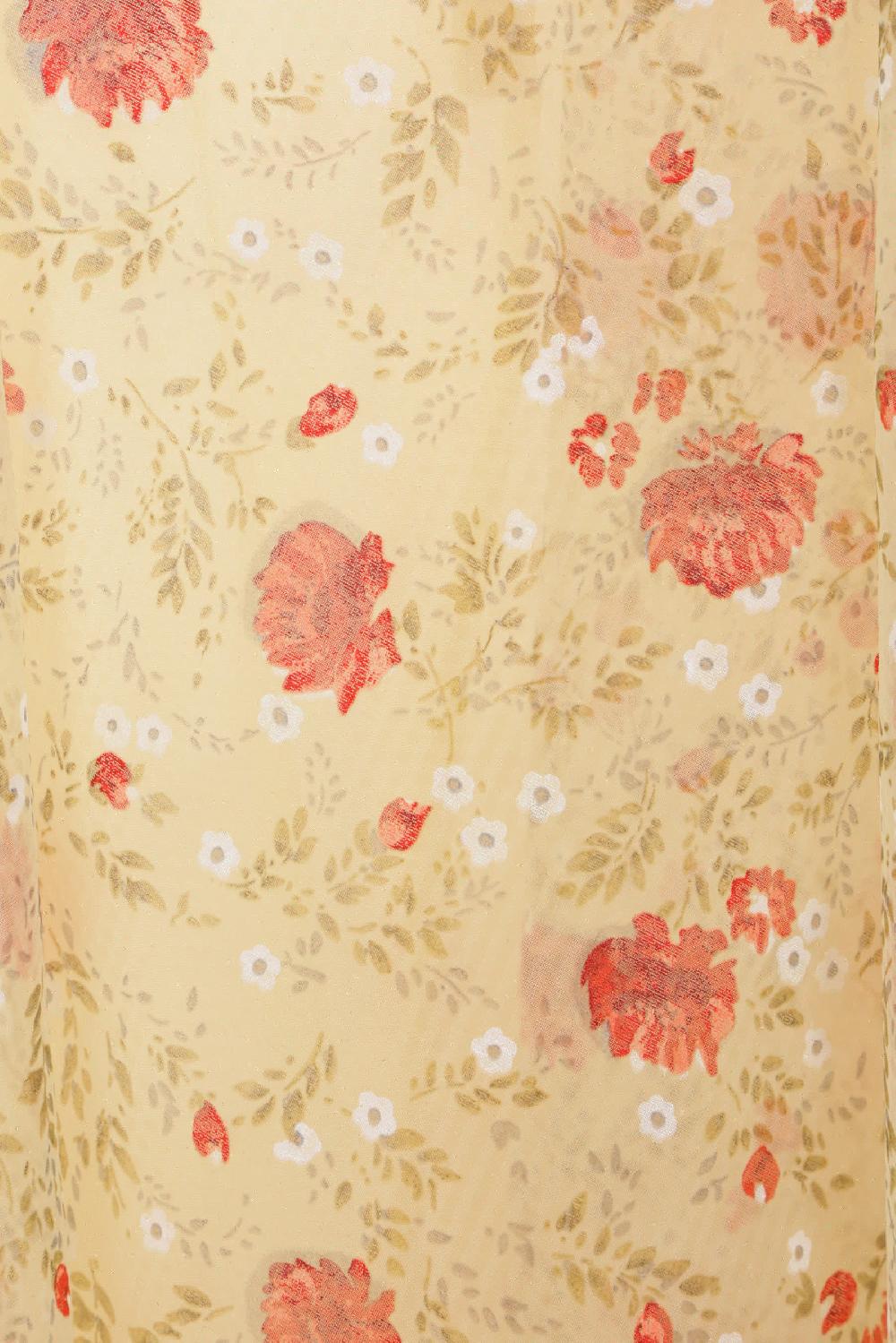 PRADA Gonna A Ruota In Nylonette Stampa Papavero