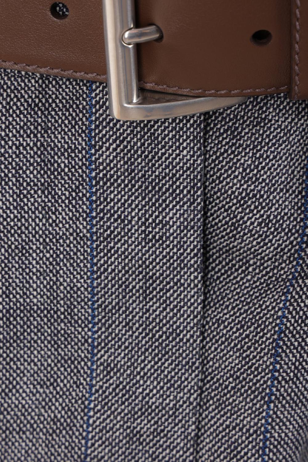 PRADA Gonna In Lana Gessata Con Cintura