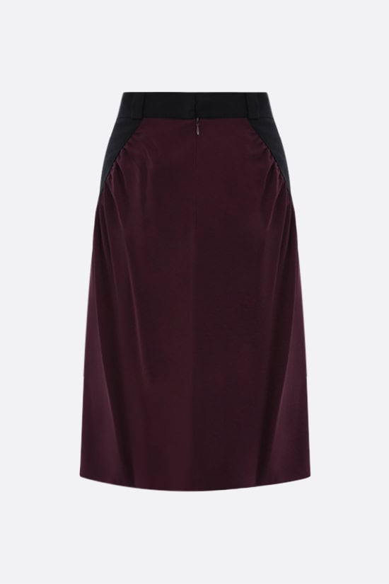 PRADA Gonna Midi In Sablé Con Ricamo