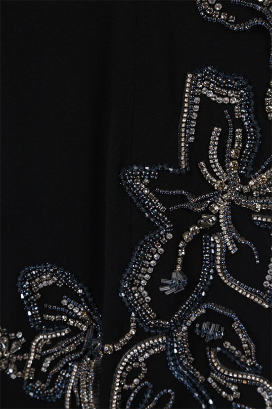 PRADA Gonna Midi In Sablé Con Ricamo