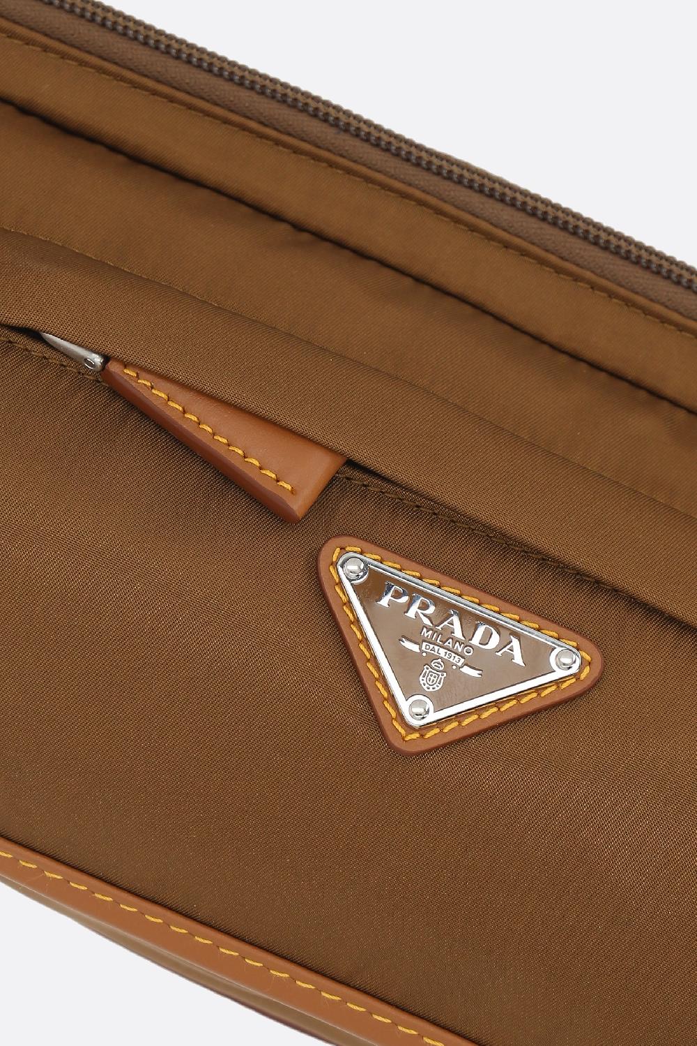 PRADA Marsupio In Re-Nylon E Pelle Liscia