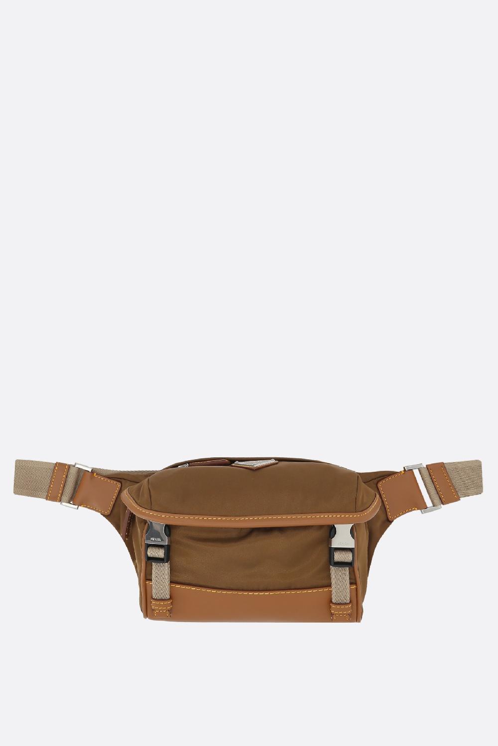 PRADA Marsupio In Re-Nylon E Pelle Liscia