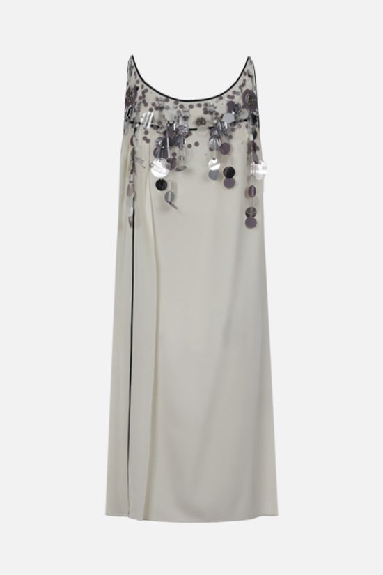 PRADA Miniabito In Sablé Con Decorazione Gioiello