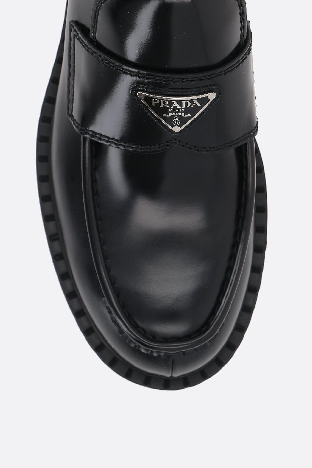 PRADA Mocassino Chocolate In Pelle Spazzolata