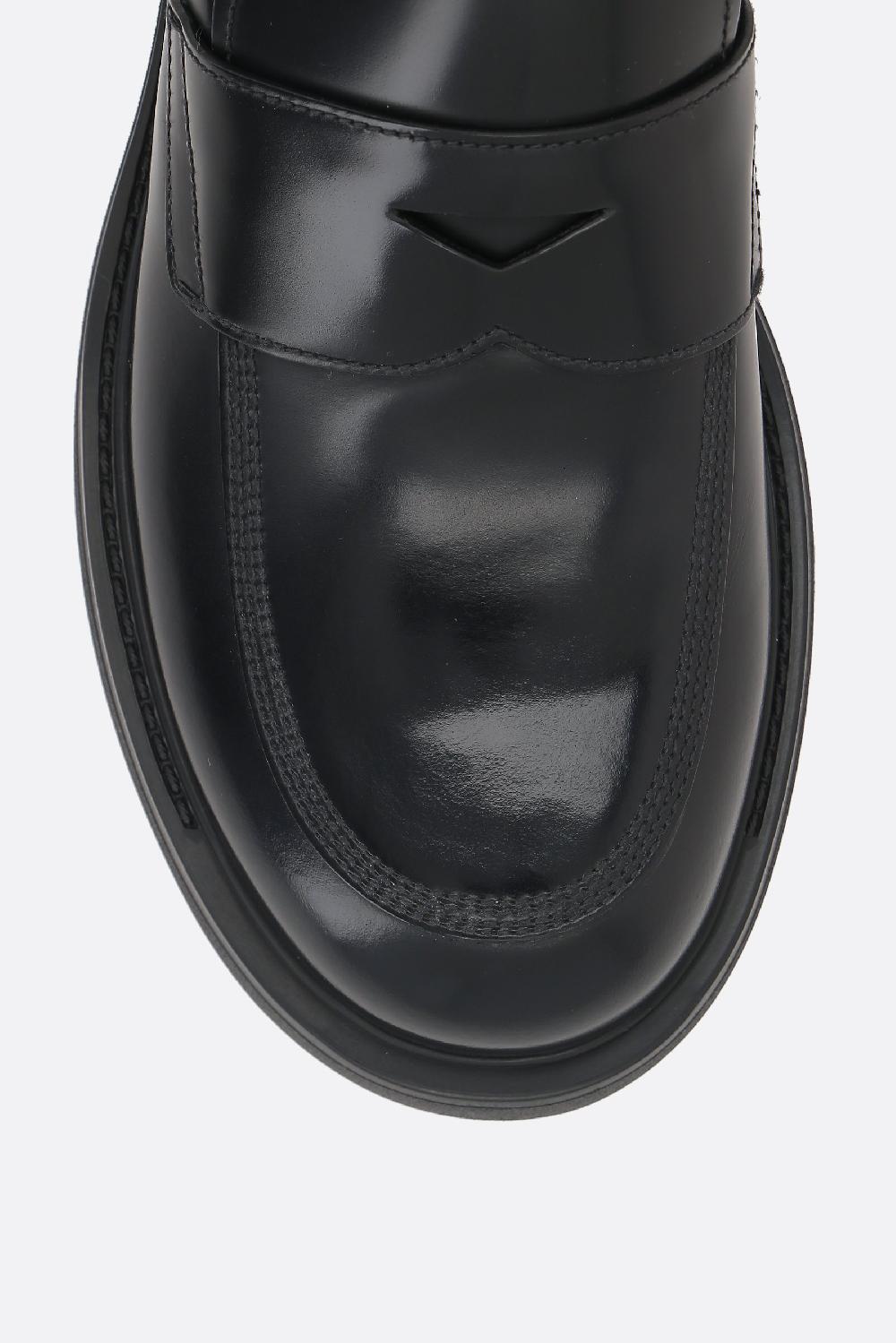 PRADA Mocassino In Pelle Spazzolata