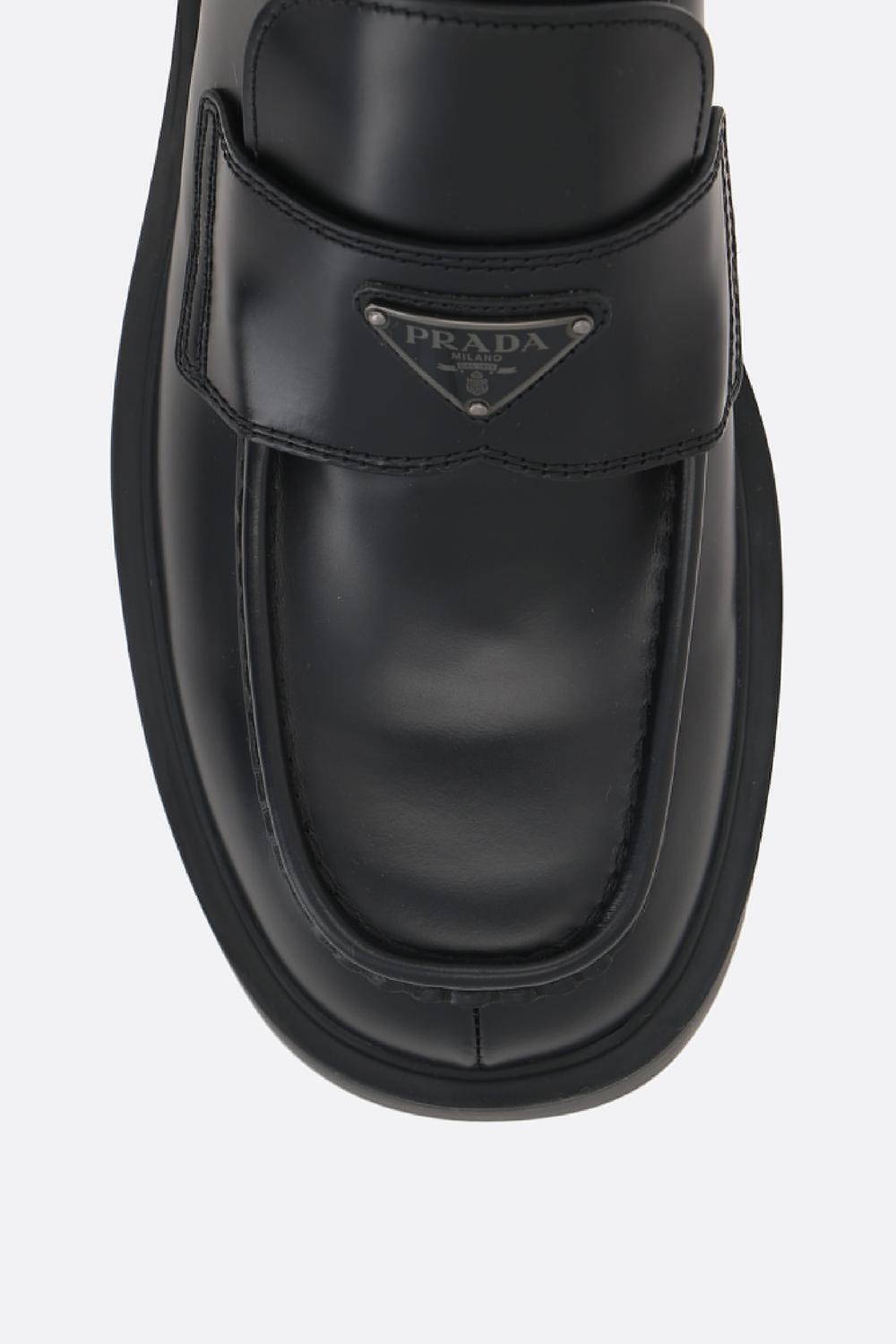 PRADA Mocassino In Pelle Spazzolata Rois