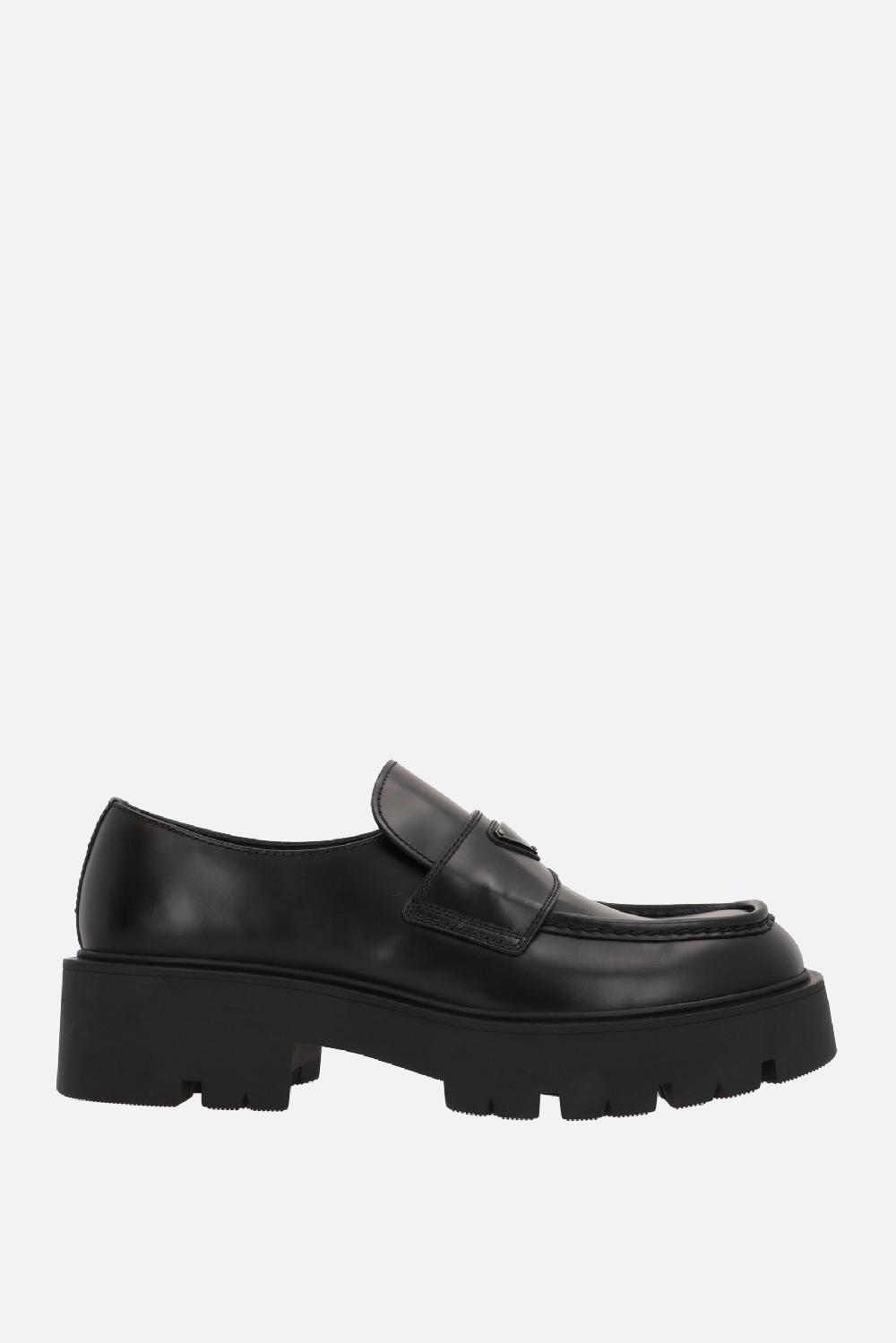 PRADA mocassino in pelle spazzolata Rois