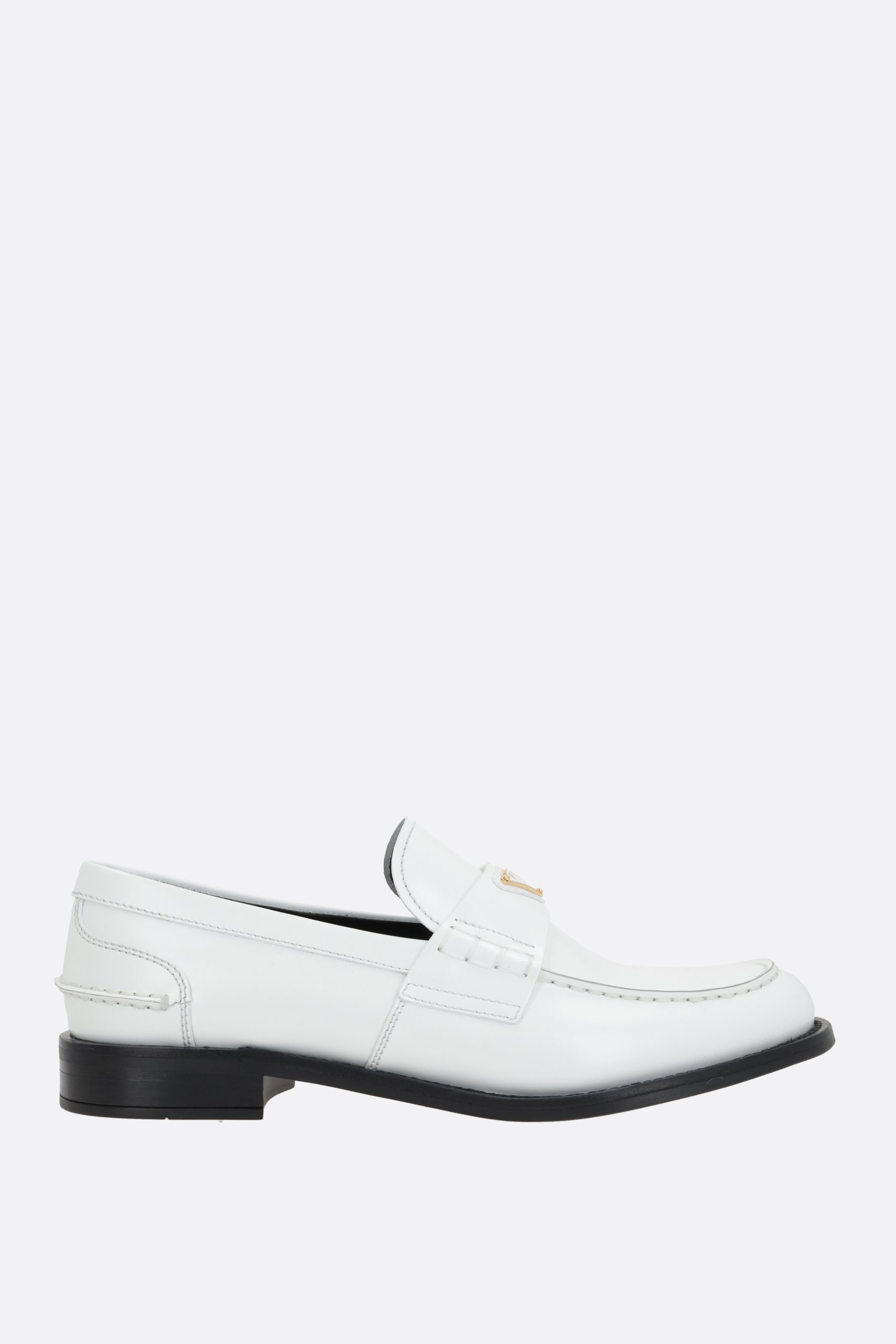 PRADA mocassino in pelle spazzolata