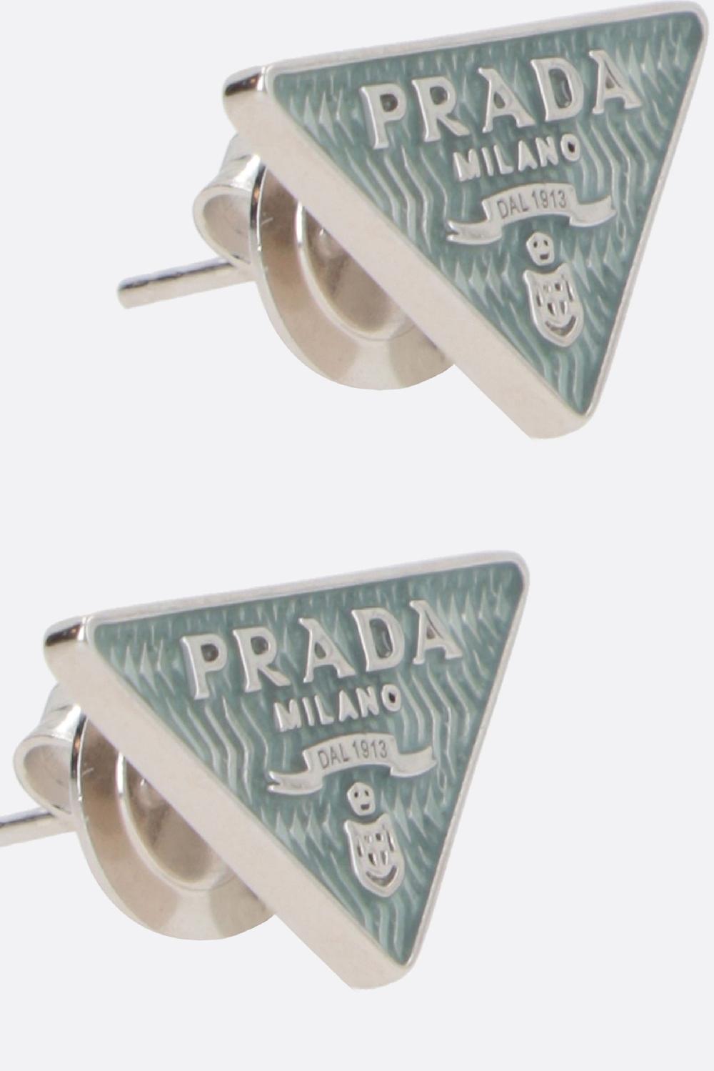 PRADA Orecchini A Triangolo In Argento 925