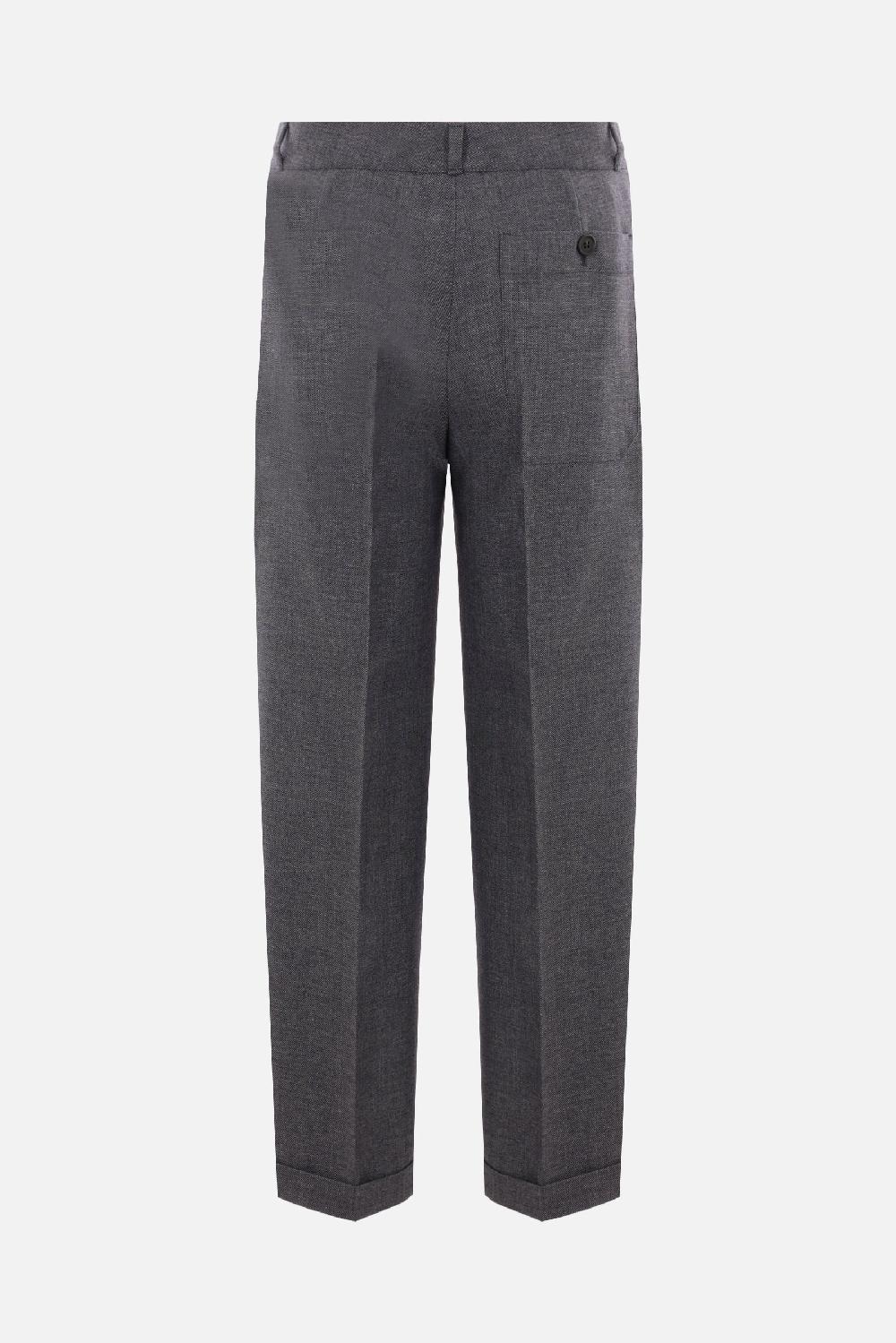 PRADA Pantalone Cropped In Grisaglia