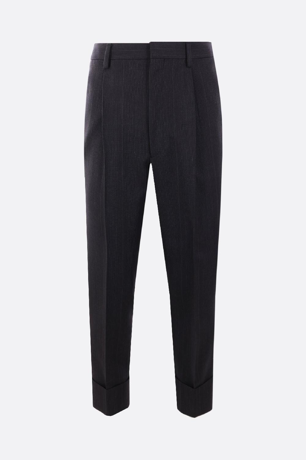 PRADA pantalone in lana gessata