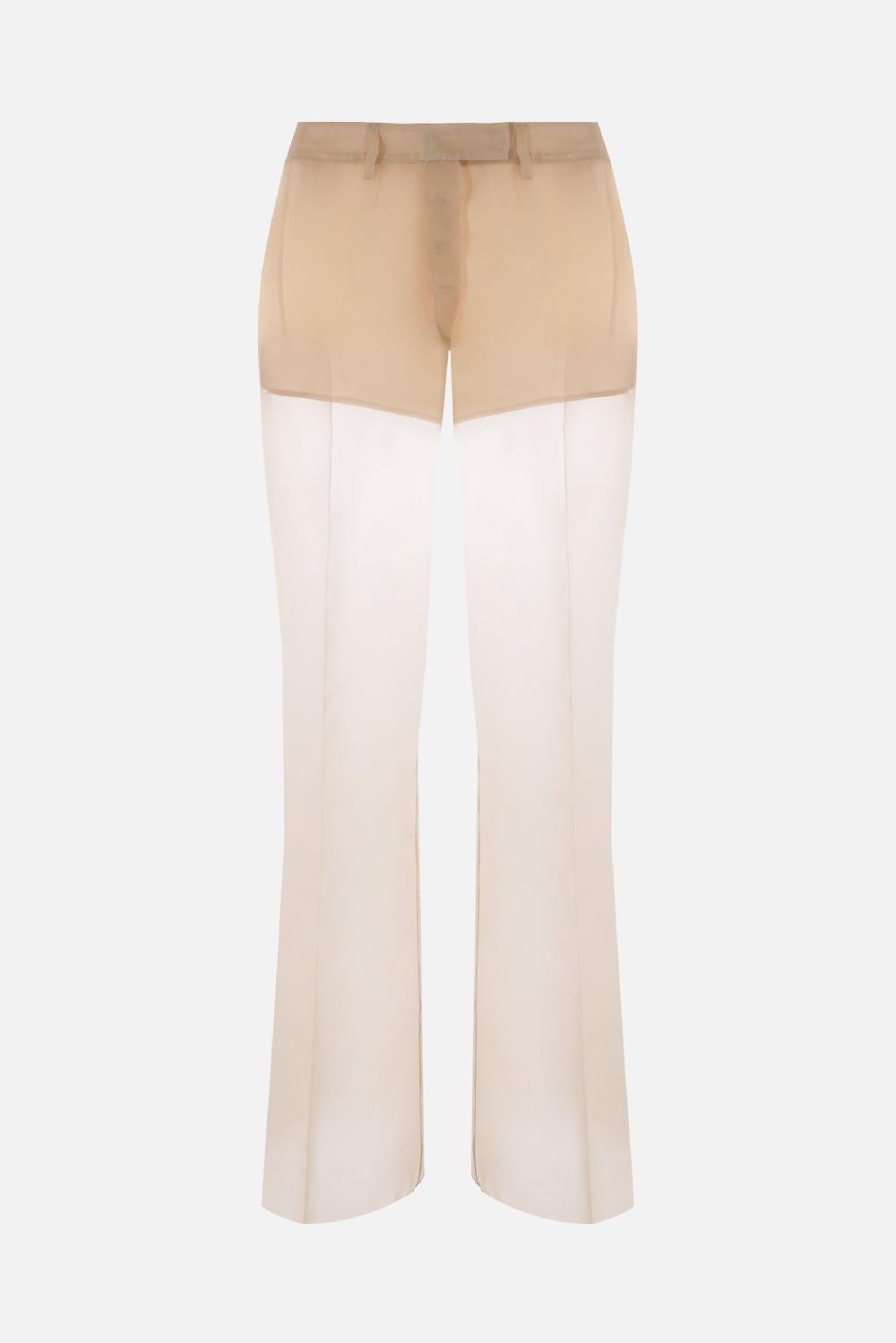 PRADA pantalone in organza