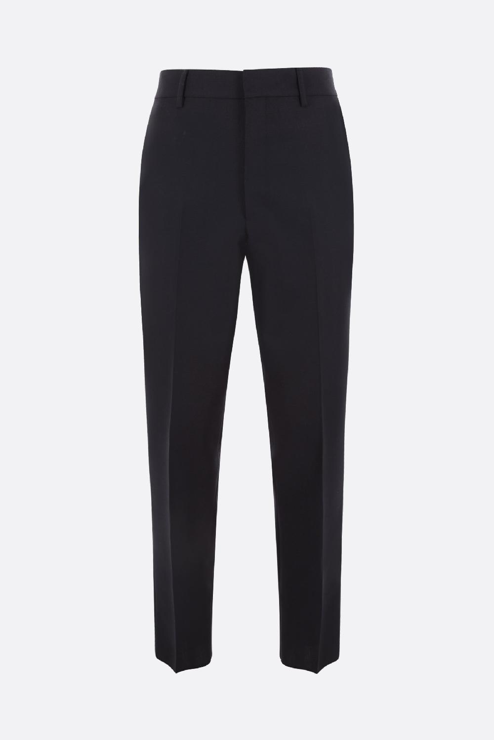 PRADA pantalone straight-fit in lana e mohair