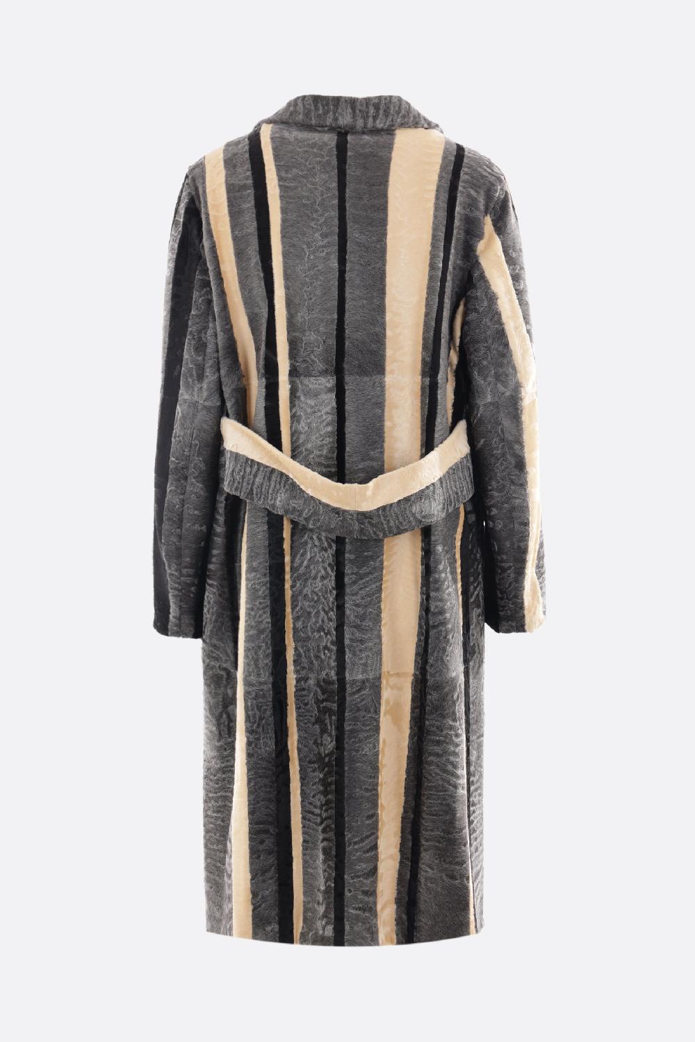 PRADA Pelliccia In Astrakan A Righe