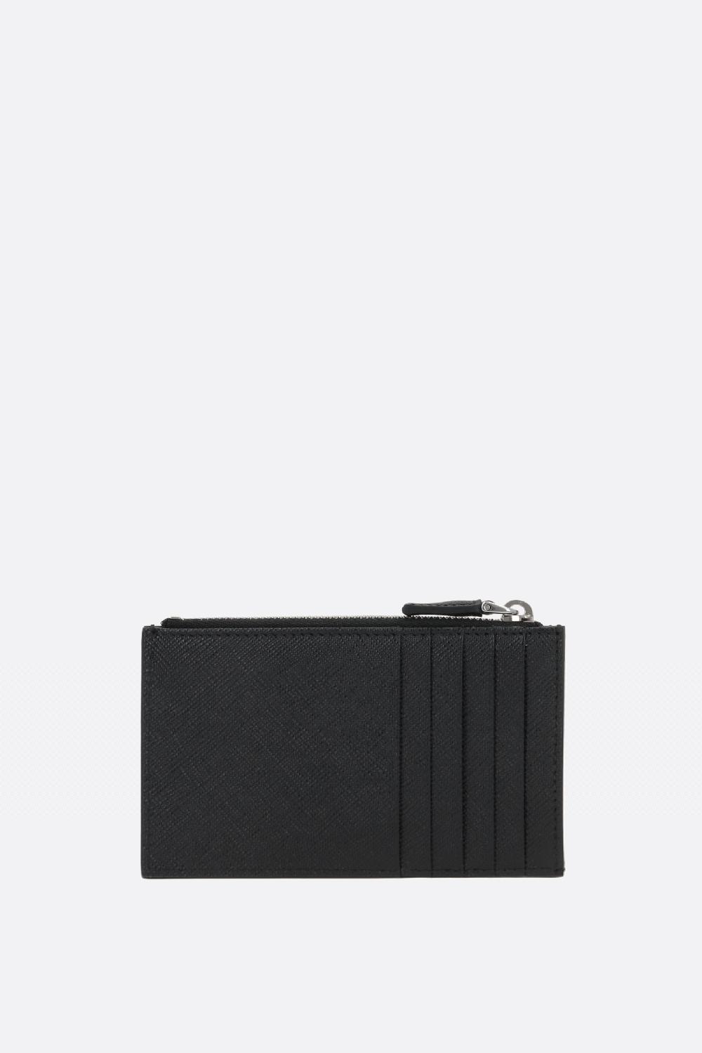 PRADA Porta Carte Con Zip In Pelle Saffiano