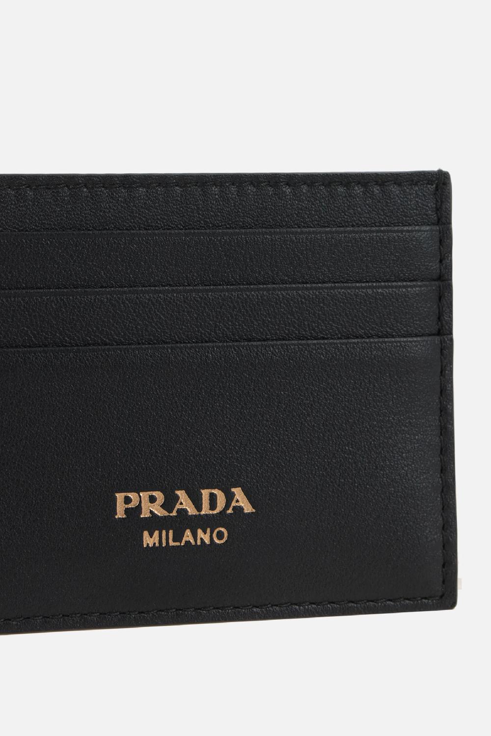 PRADA Porta Carte In Pelle Soft Grain