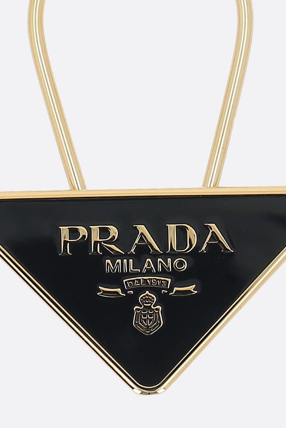 PRADA Portachiavi In Metallo Con Logo