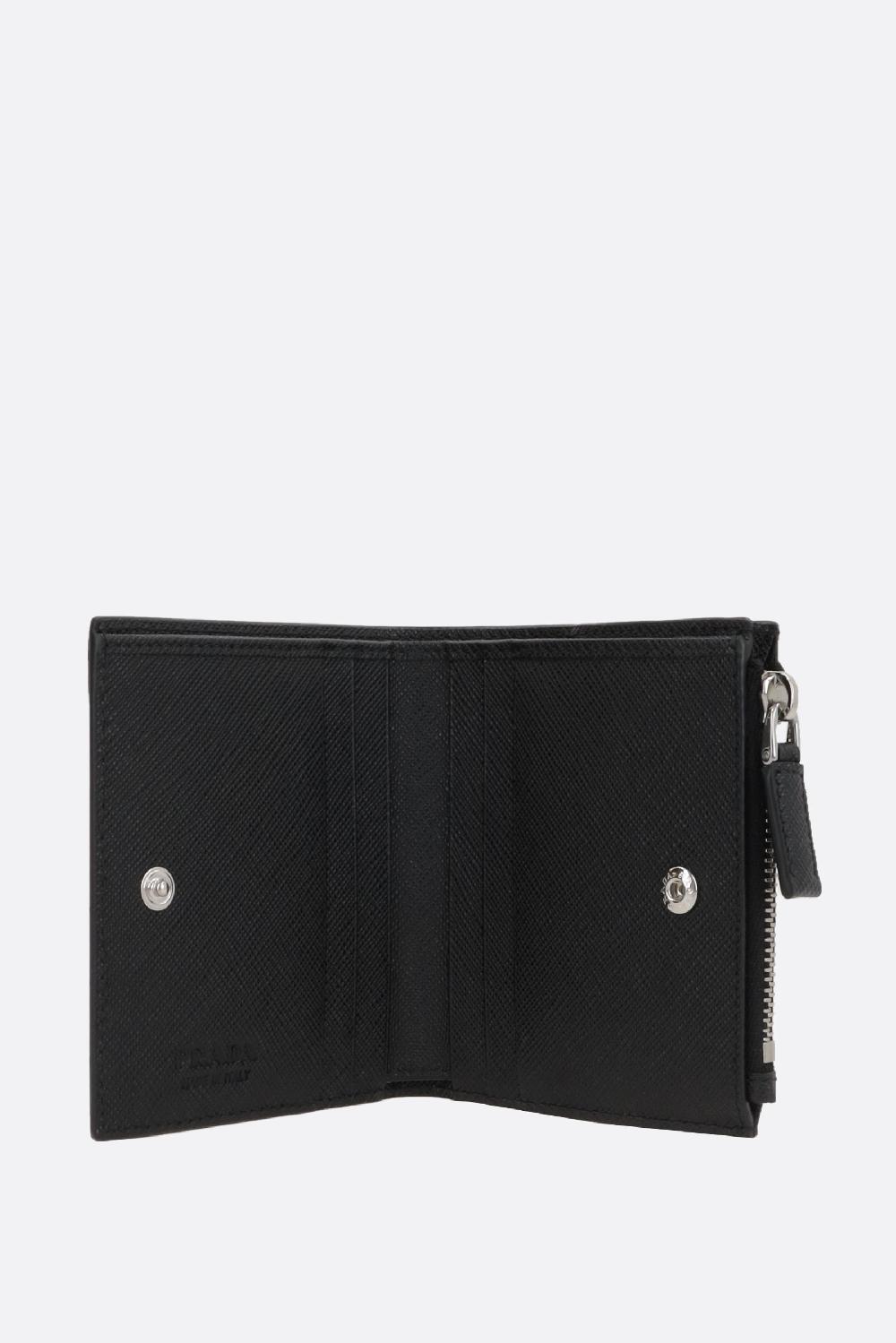 PRADA Portafogli Compatto In Pelle Saffiano