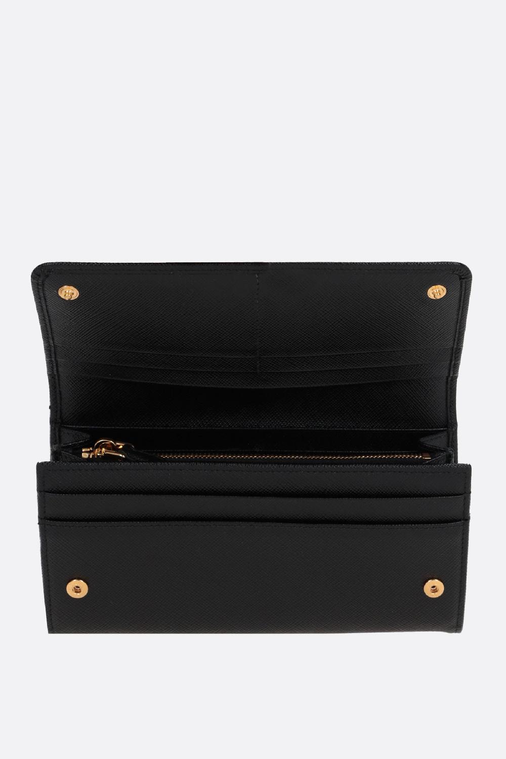 PRADA Portafogli Continental In Pelle Saffiano