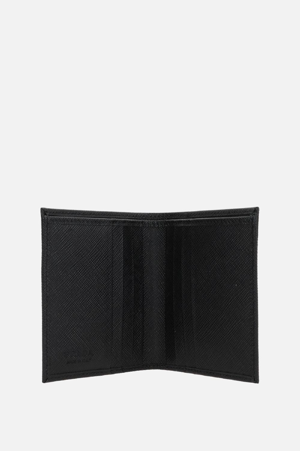 PRADA Portafogli Verticale In Pelle Saffiano