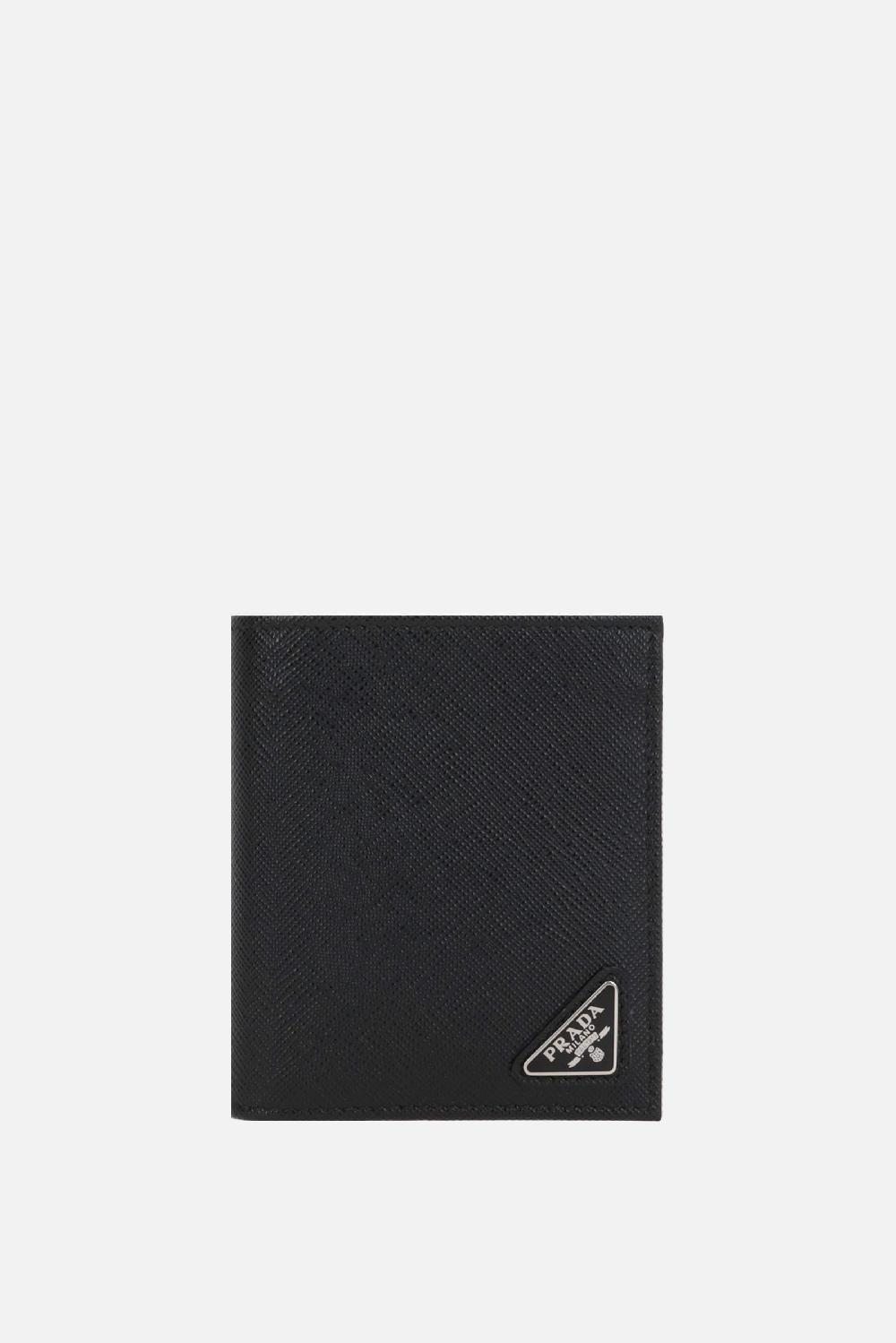 PRADA portafogli verticale in pelle Saffiano