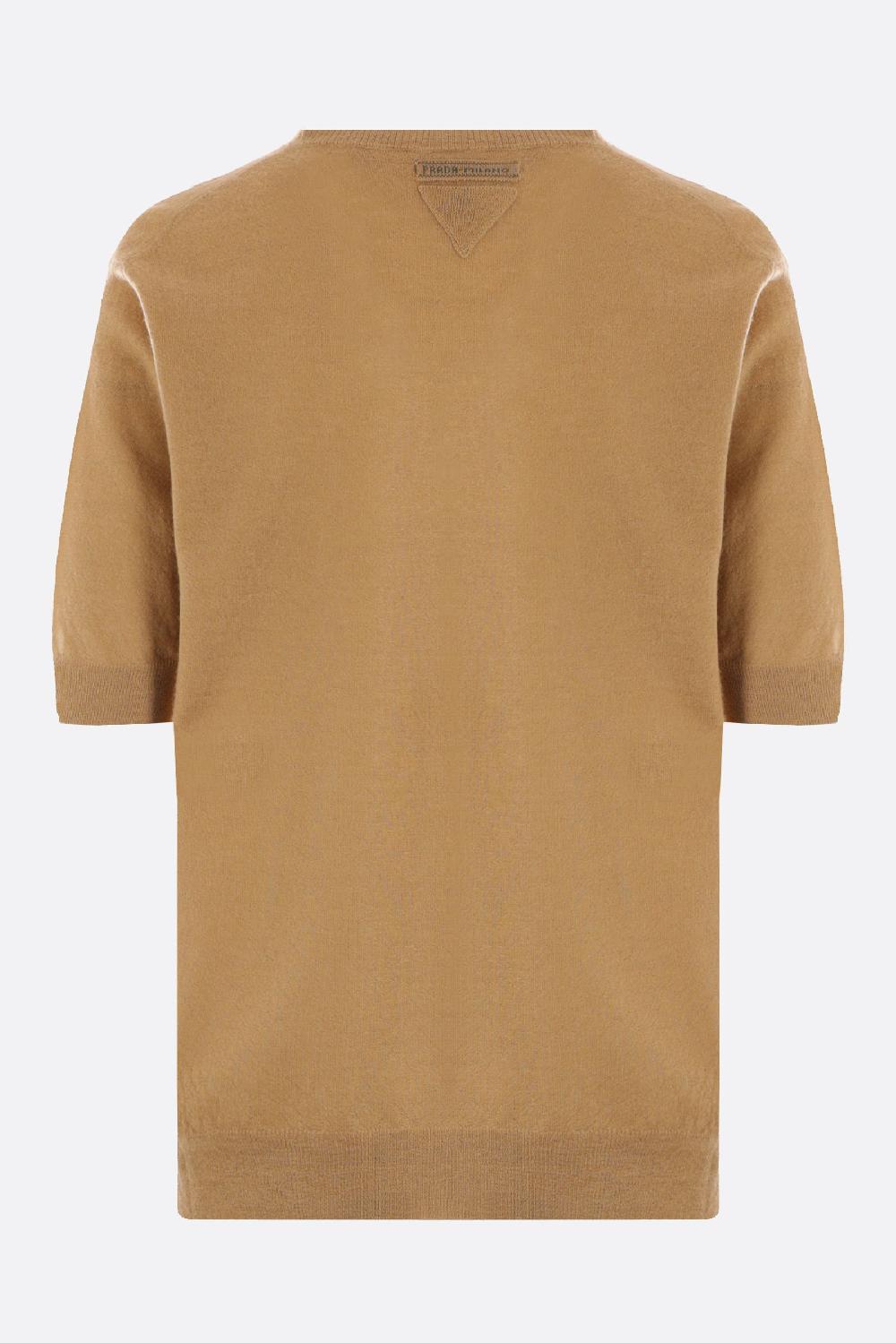 PRADA Pullover A Maniche Corte In Cashmere