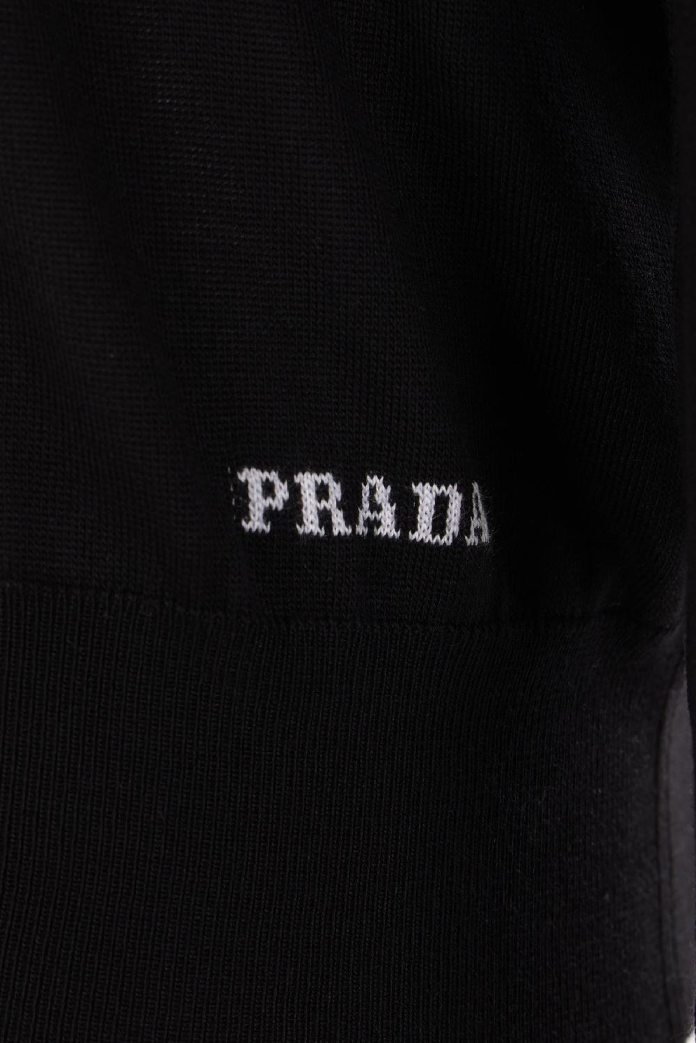PRADA Pullover In Seta Intarsio Logo
