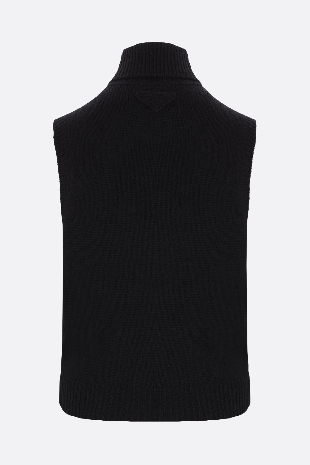 PRADA Pullover Smanicato In Cashmere