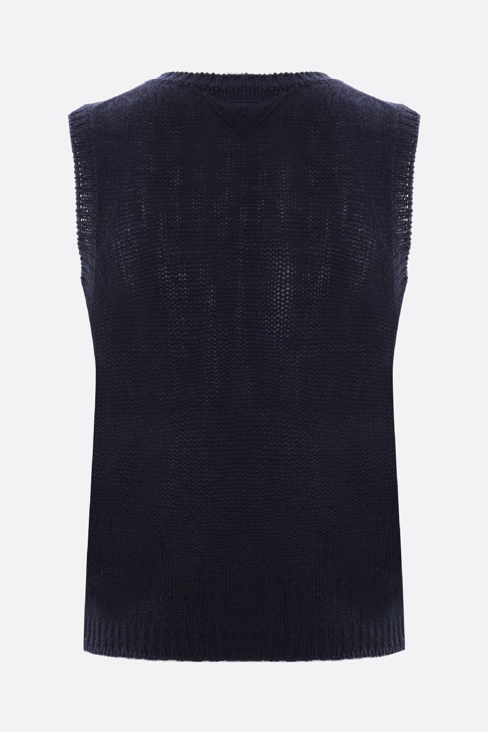 PRADA Pullover Smanicato In Cashmere